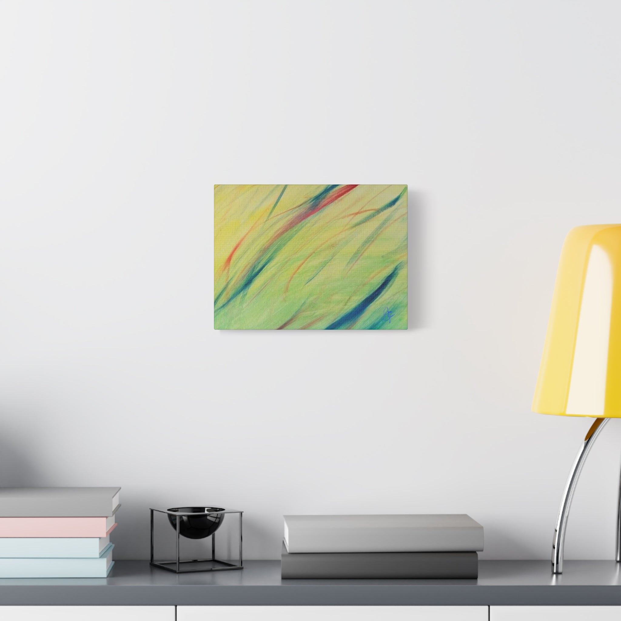 Abstract Windblown Grasses Matte Canvas Wall Art