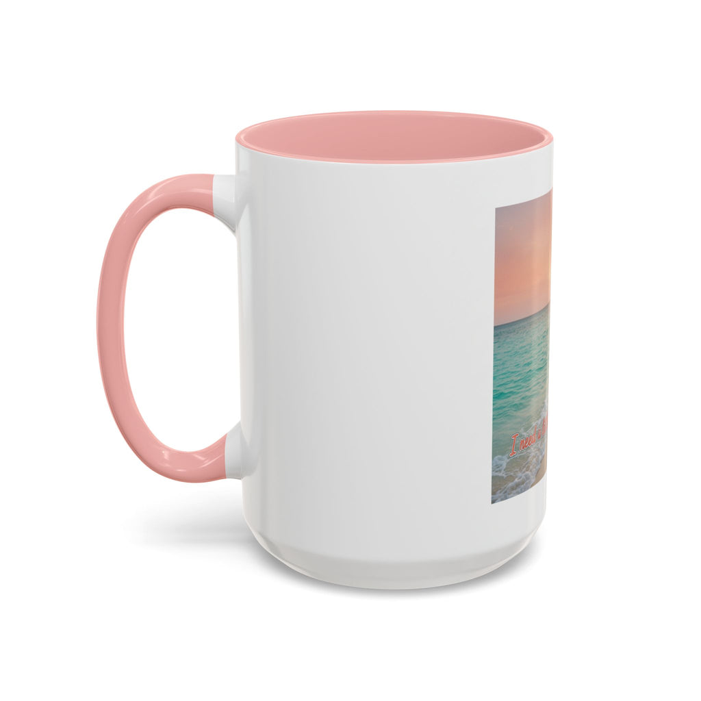 Tropical Beach Coffee Mug — Sunset Palm Ocean Accent Mug (11/15 oz)