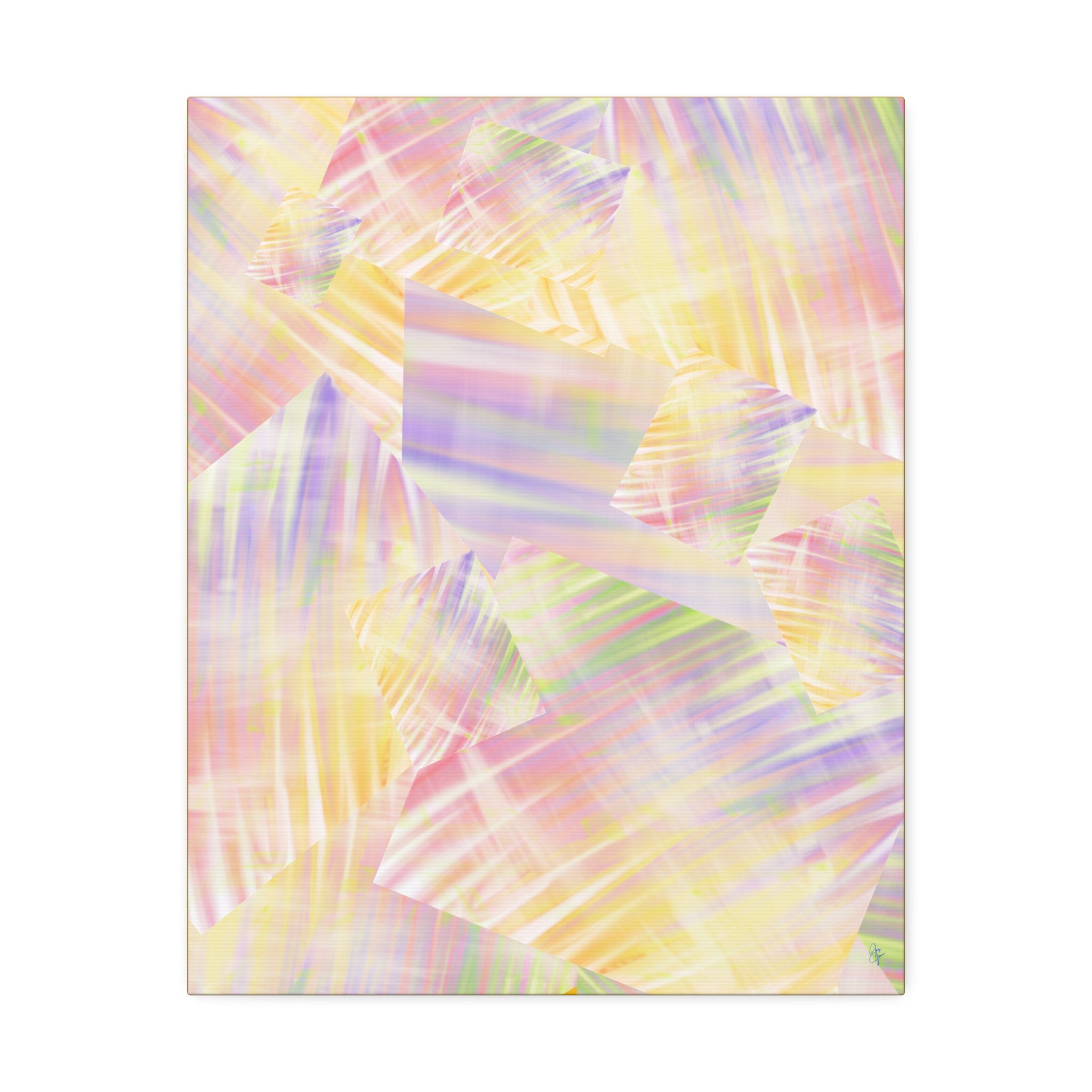 Pastel Abstract Canvas Art - Soft Prism Stretched Canvas 1.5"