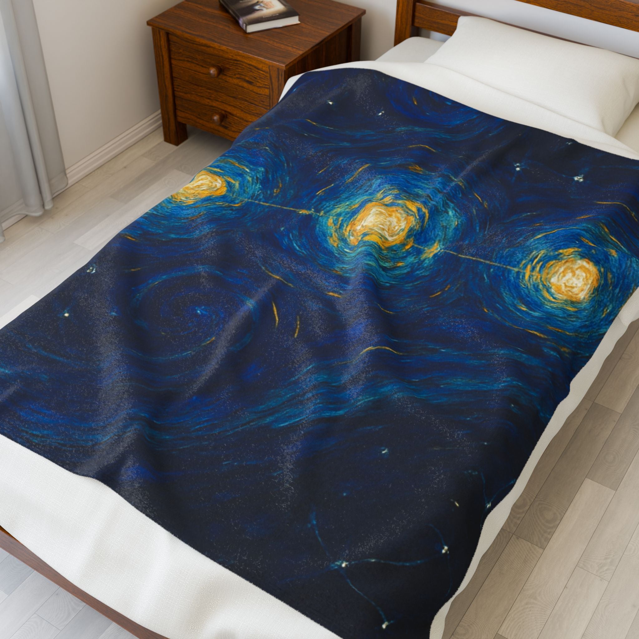 Starry Night Constellation Velveteen Plush Blanket