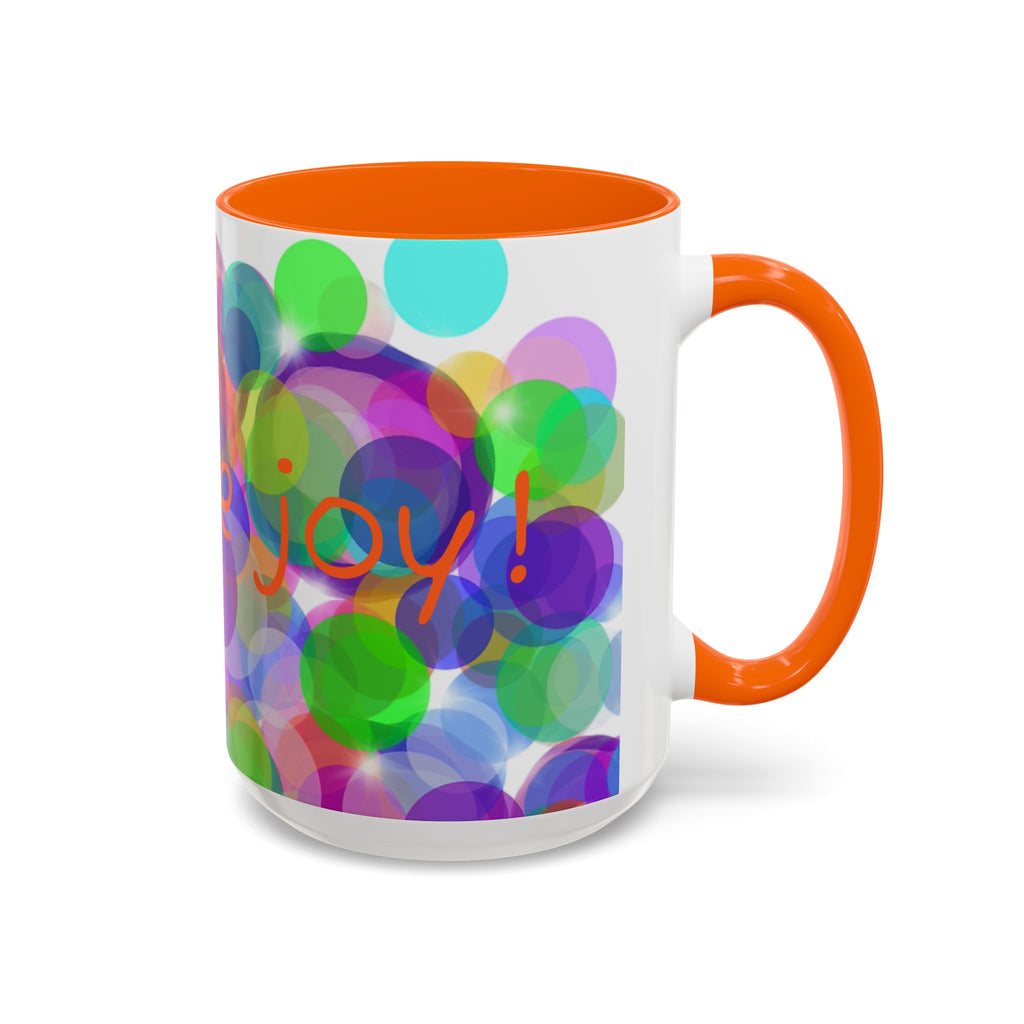 Colorful Bokeh "Choose Joy!" Accent Coffee Mug (11/15oz)