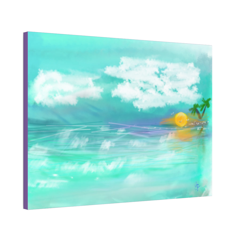 Tropical Sunset Beach Canvas — Stretched 1.5" Wall Art