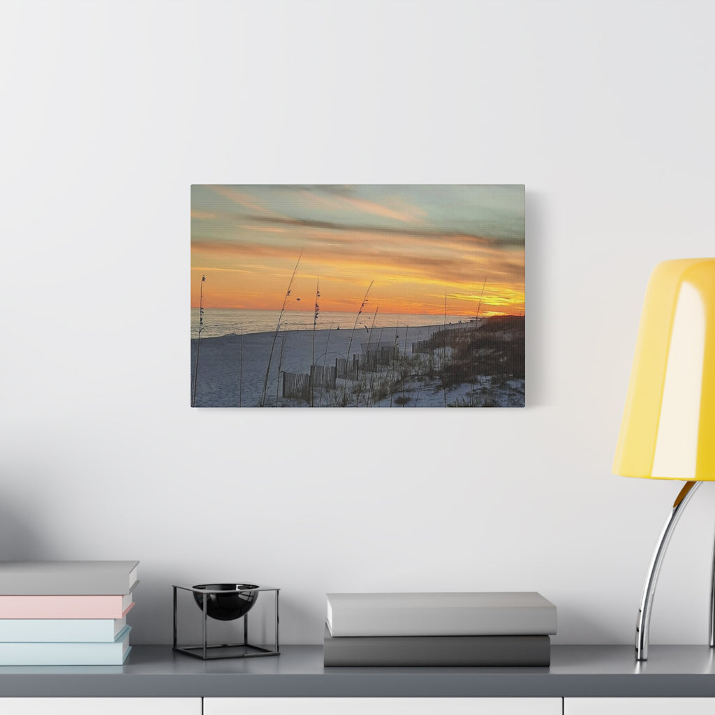 Sunset Beach Matte Canvas Art - Stretched Wall Decor
