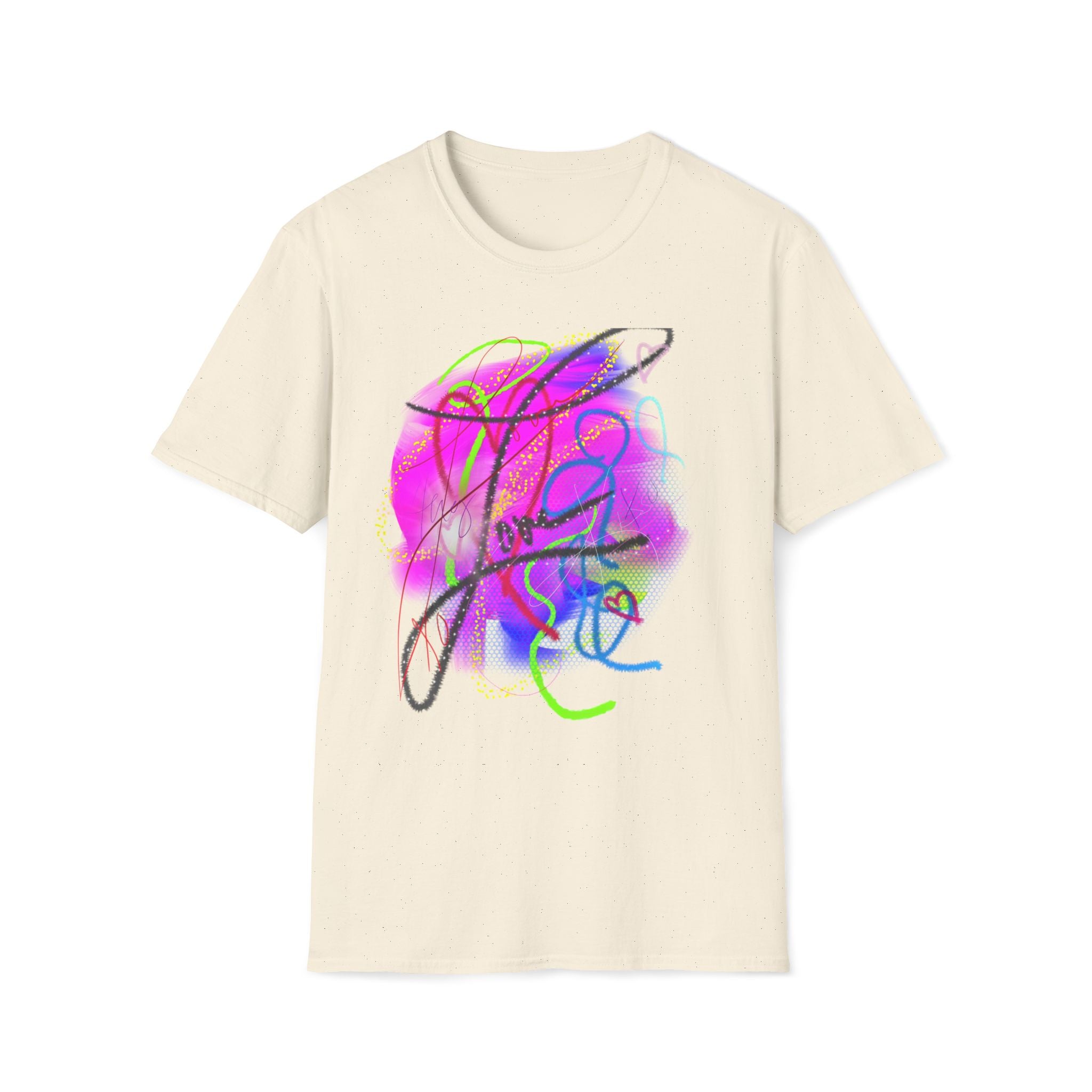 Abstract Neon Love T-Shirt — Colorful Graffiti Art Tee
