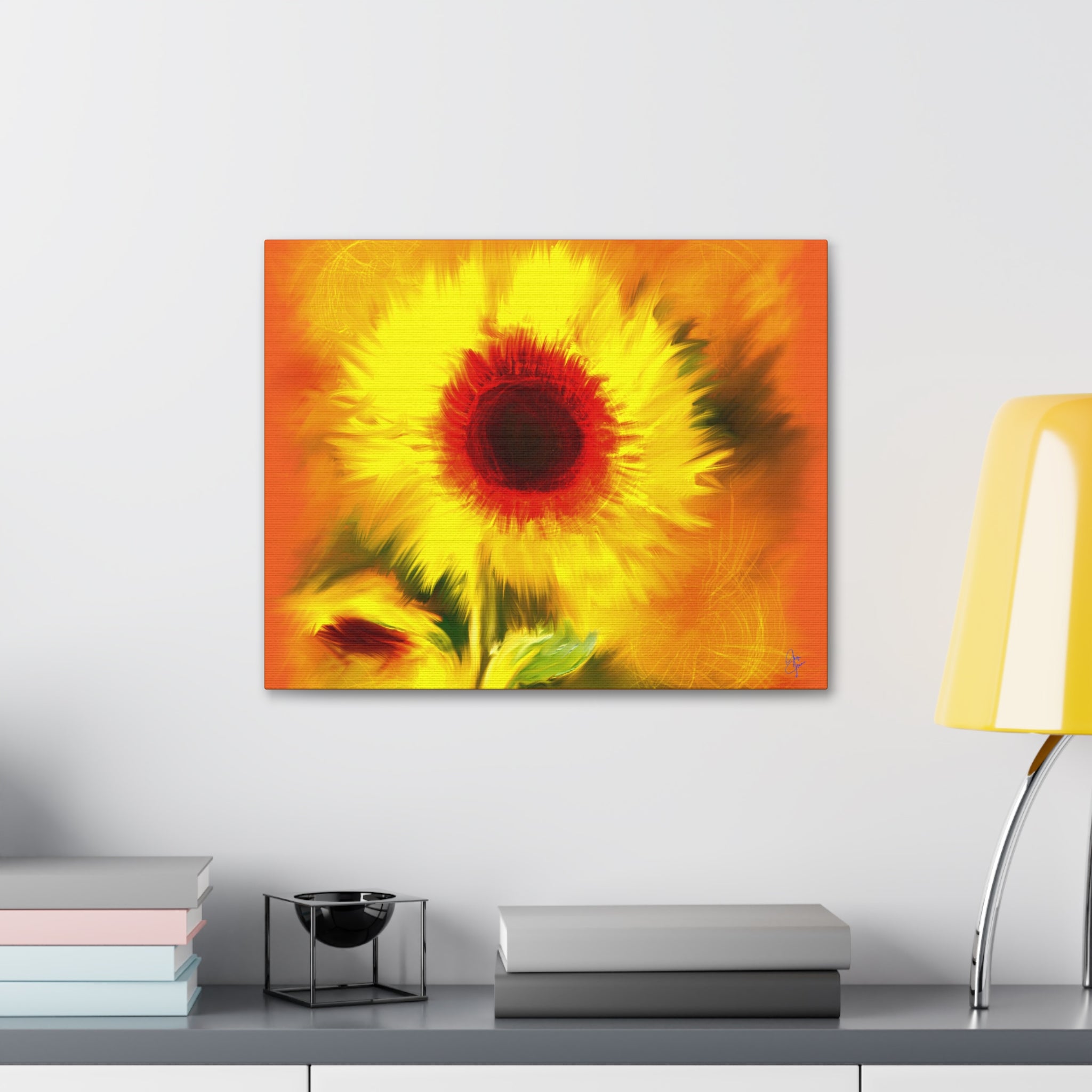 Sunflower Canvas Print – Bright Yellow Floral Wall Art (Stretched 1.5")