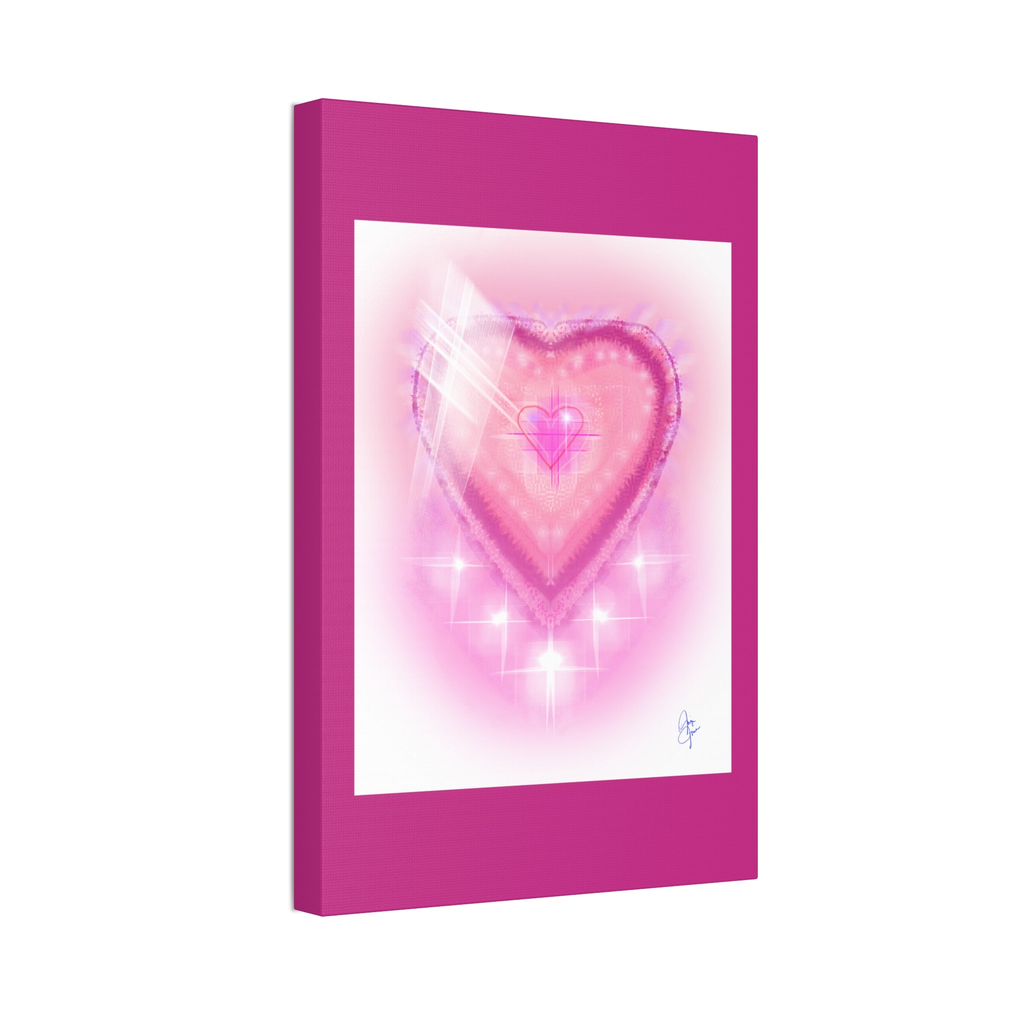 Pink Heart Canvas Wall Art — Romantic Valentine’s Decor