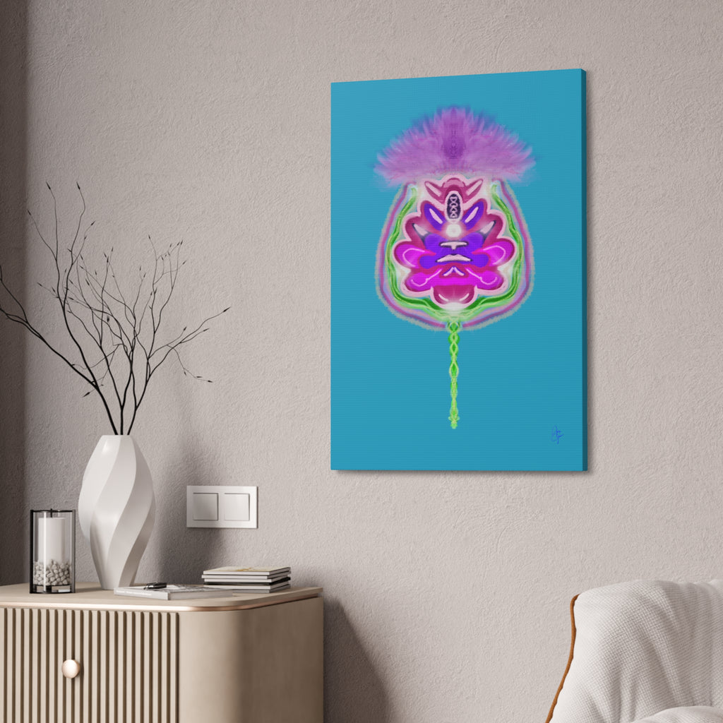 Abstract Purple Floral Canvas Wall Art — Stretched 1.5"