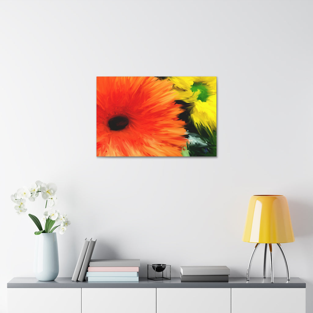 Sunflower Burst Canvas Wall Art - Stretched 1.5"