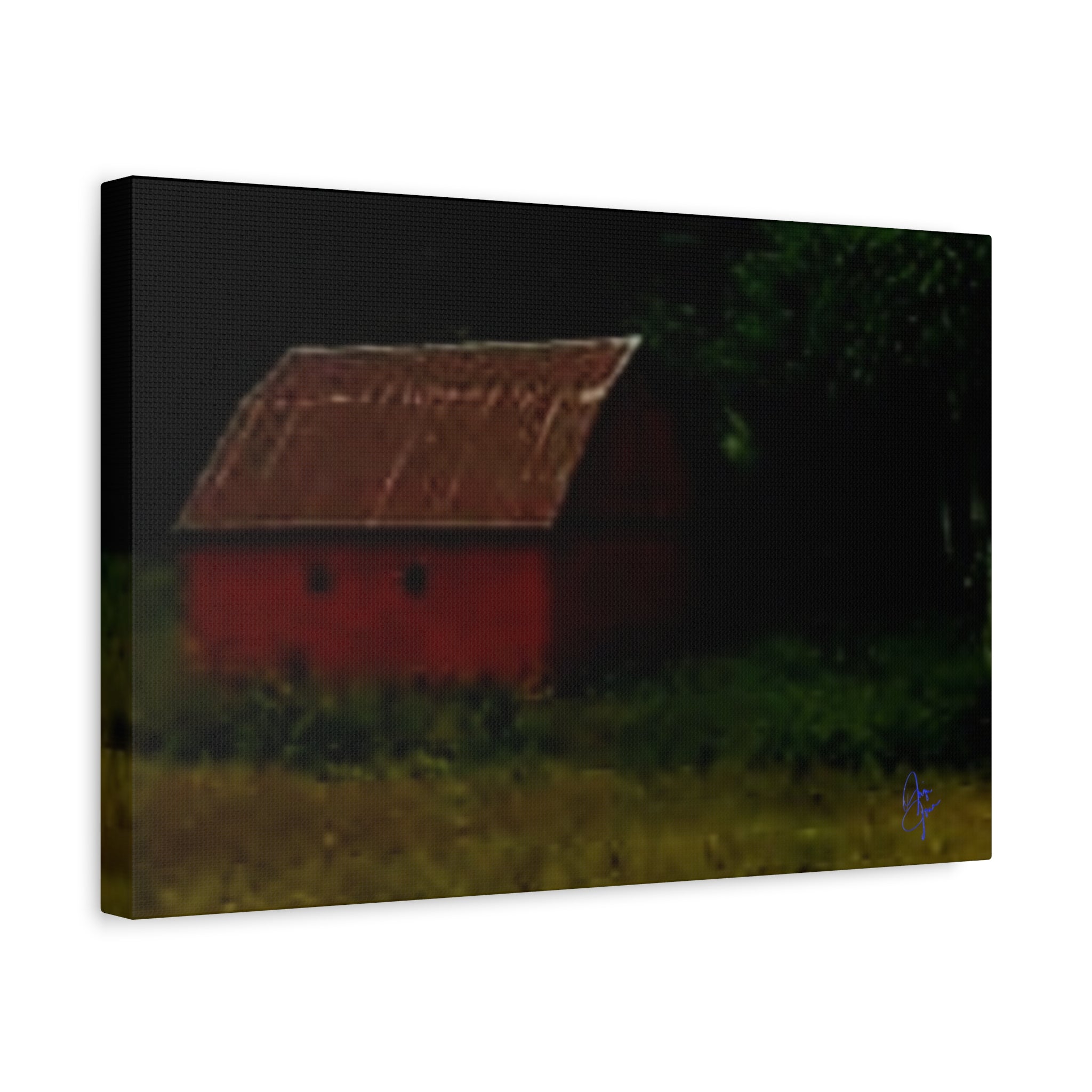 North Carolina  Rustic Red Barn Matte Canvas Wall Art (Stretched 1.25")