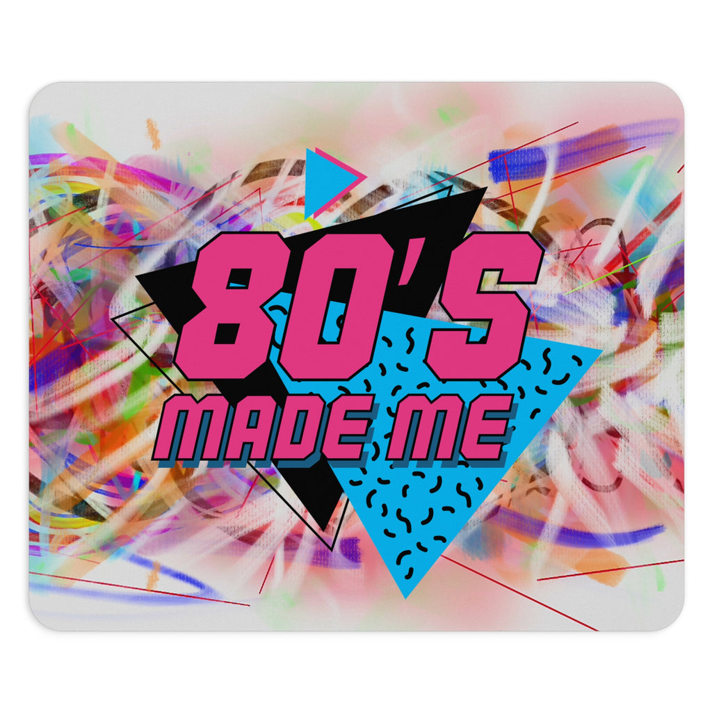 80's Made Me Retro Mouse Pad — Neon 1980s Vaporwave Desk Mat