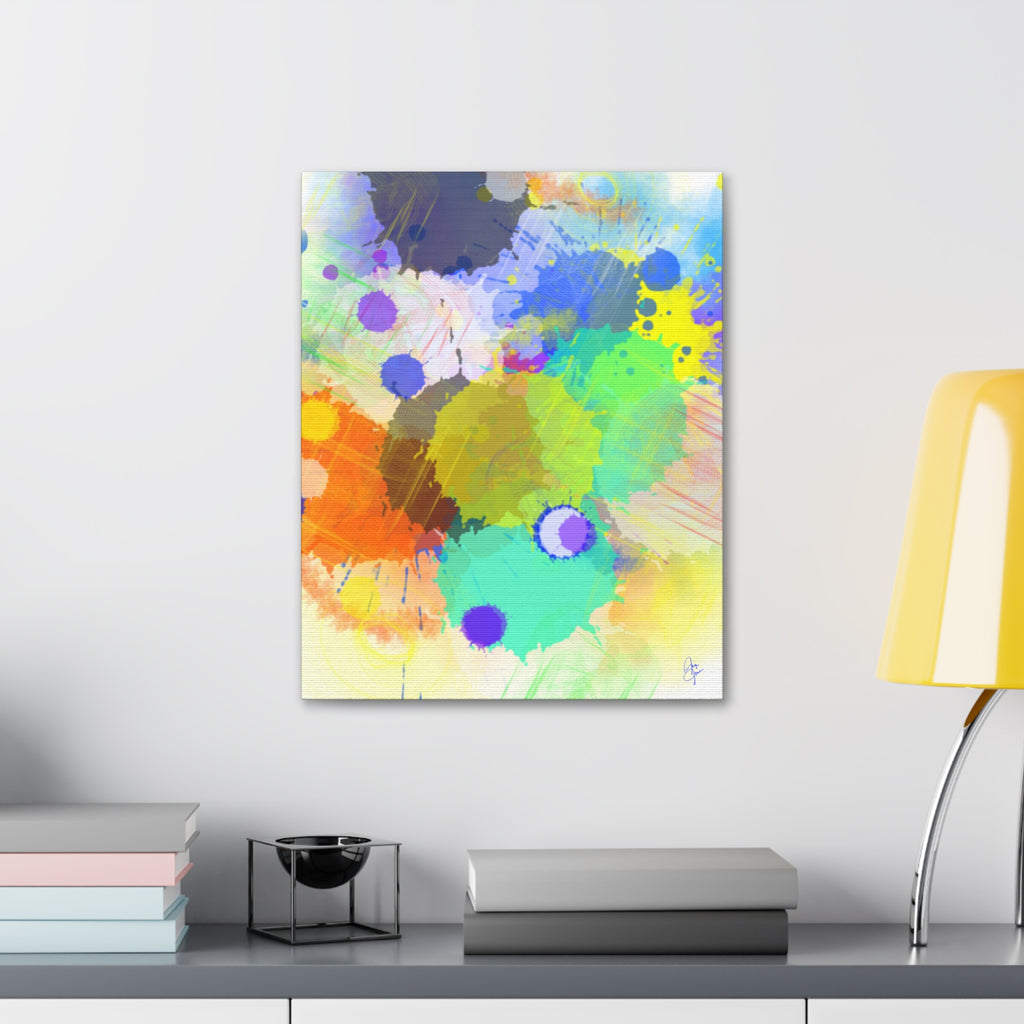 Abstract Color Splash Canvas Print — Stretched 1.5"