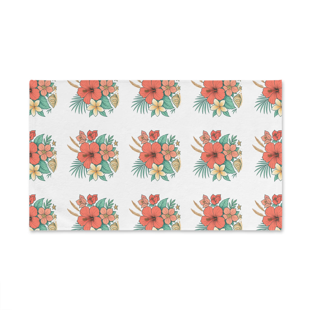 Tropical Hibiscus Hand Towel — Floral Hawaiian Beach Vibe