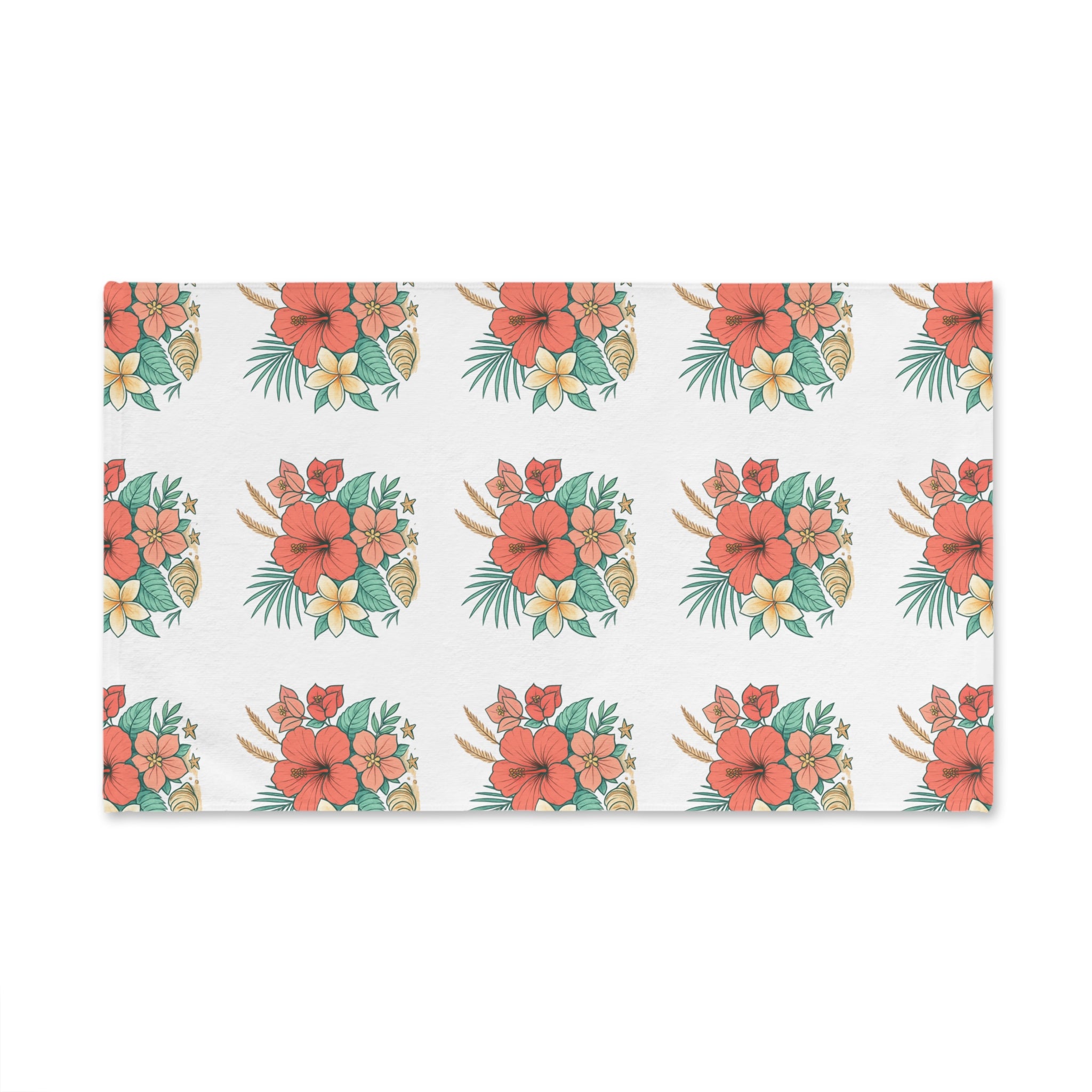 Tropical Hibiscus Hand Towel — Floral Hawaiian Beach Vibe