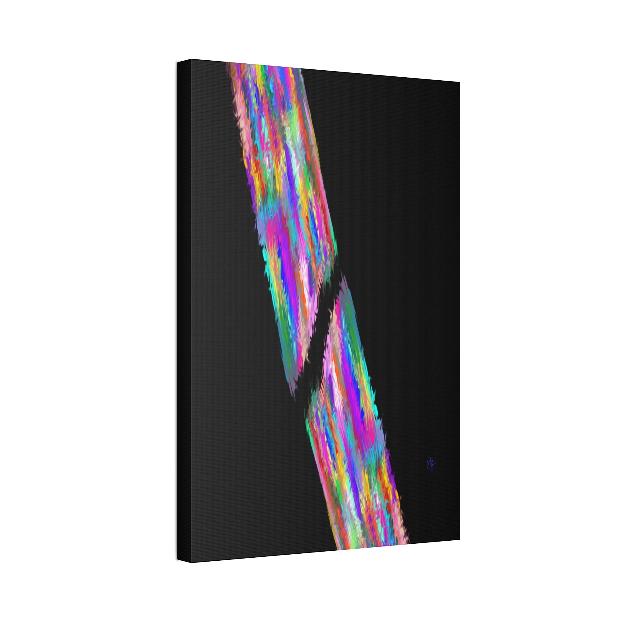 Abstract Rainbow Streak Canvas