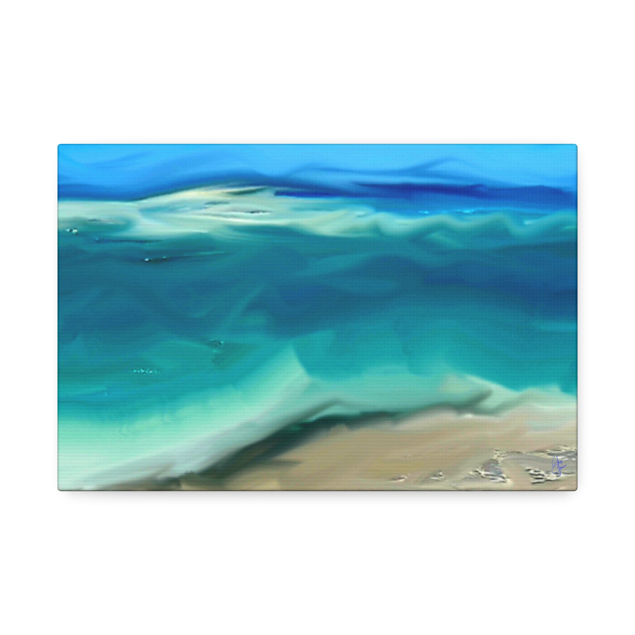 Ocean Waves Canvas Wall Art — Coastal Beach Seascape Canvas Print