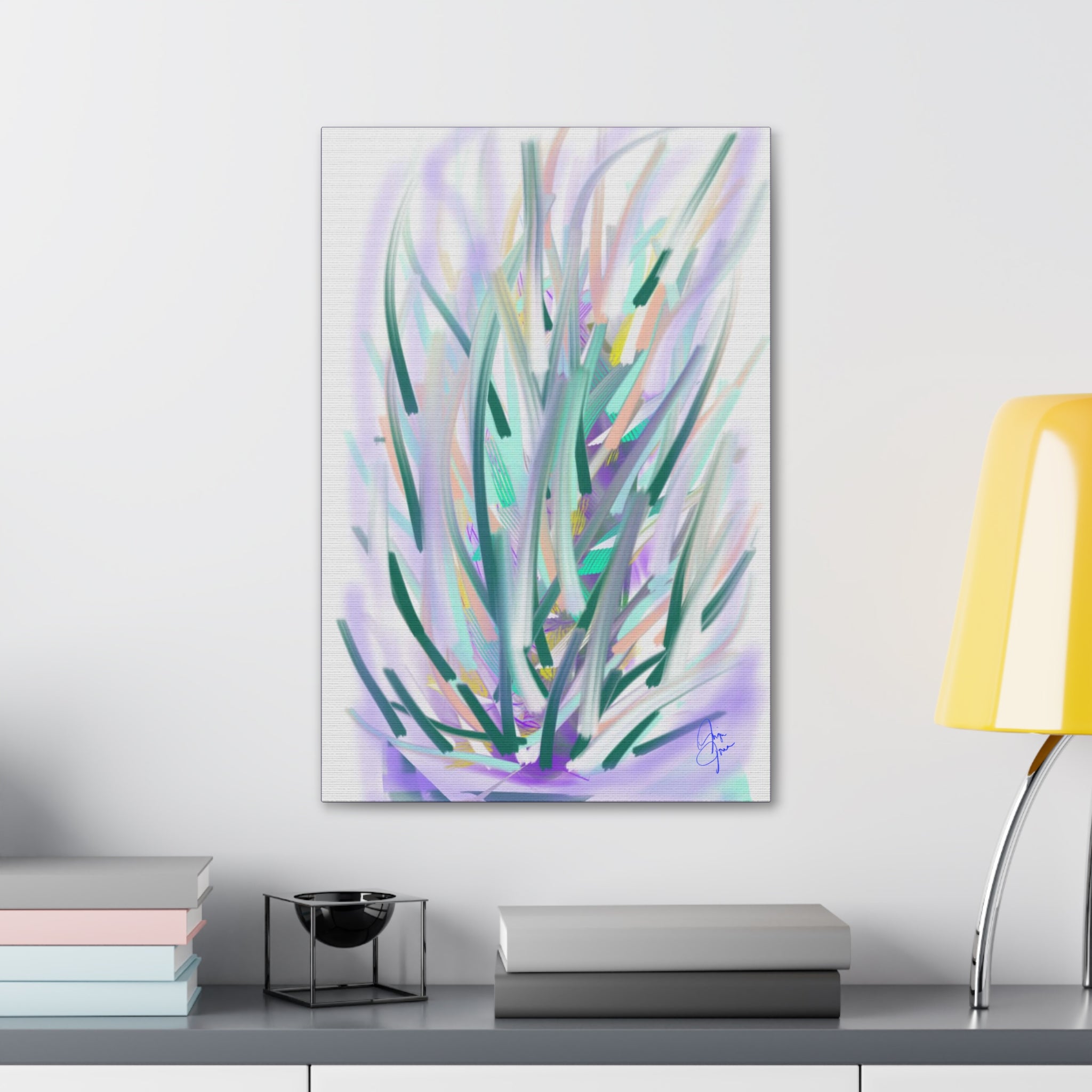 Abstract Pastel Grass Canvas Print — Stretched 1.5"