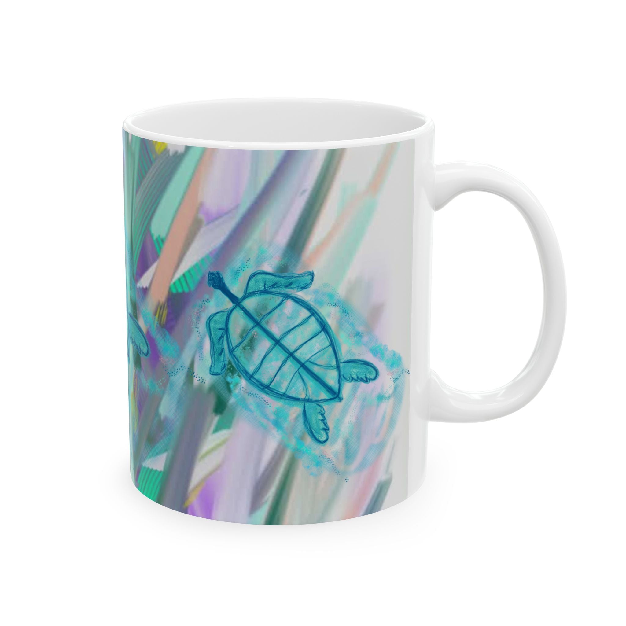 Sea Turtle Ceramic Mug — Blue Ocean Vibes 11oz/15oz
