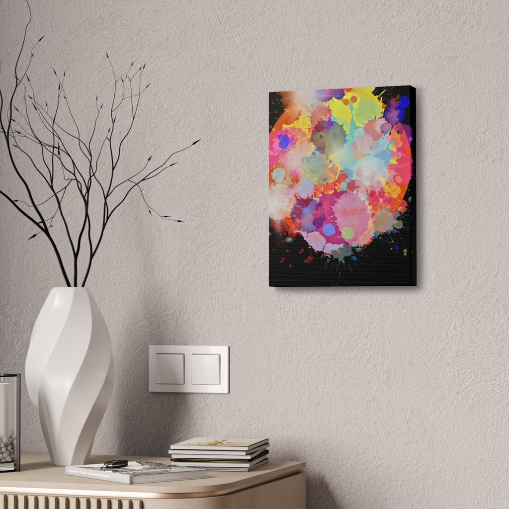Abstract Color Splash Canvas Print — Vibrant Watercolor Ink Splash Wall Art