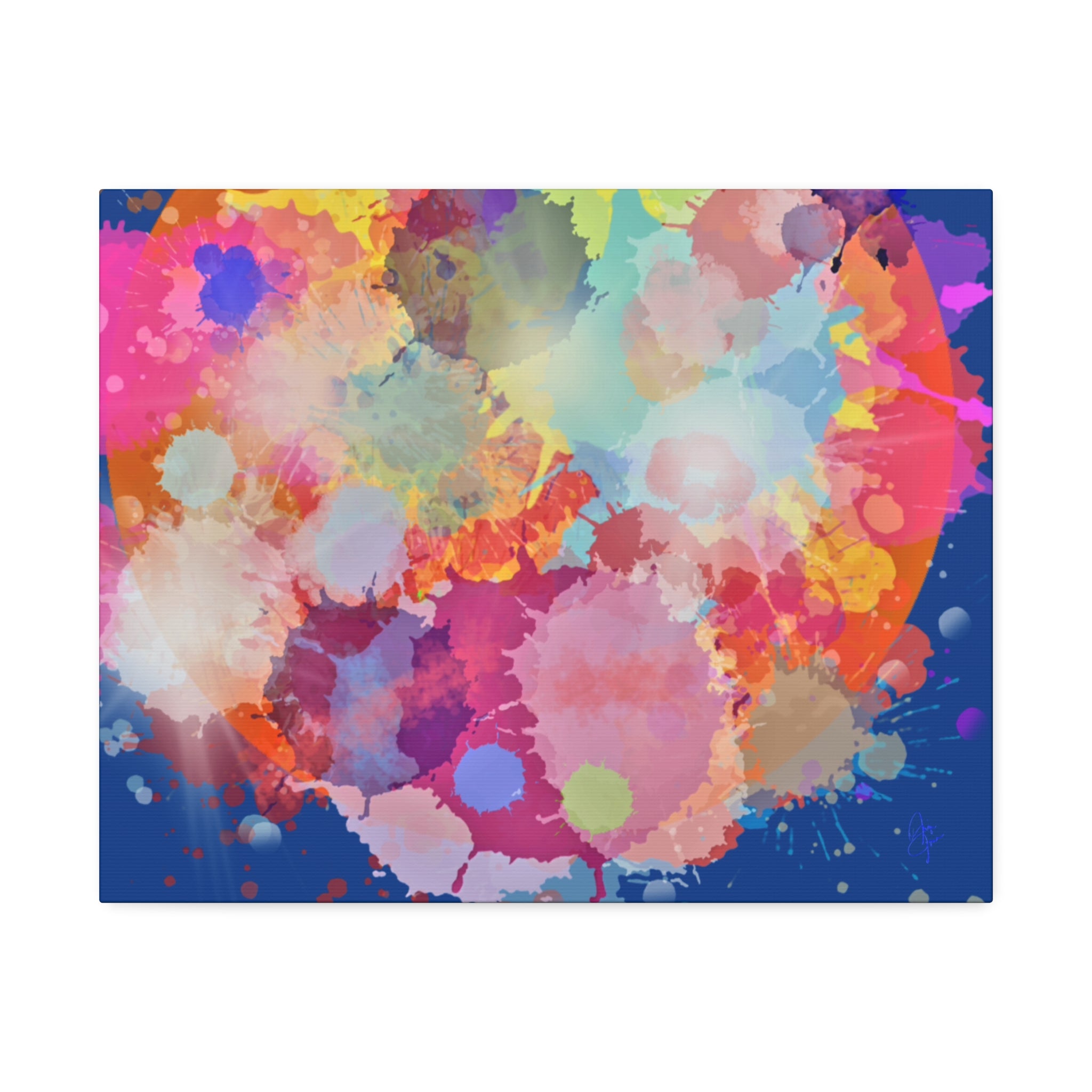 Abstract Color Splash Canvas Print — Vibrant Watercolor Ink Splash Wall Art