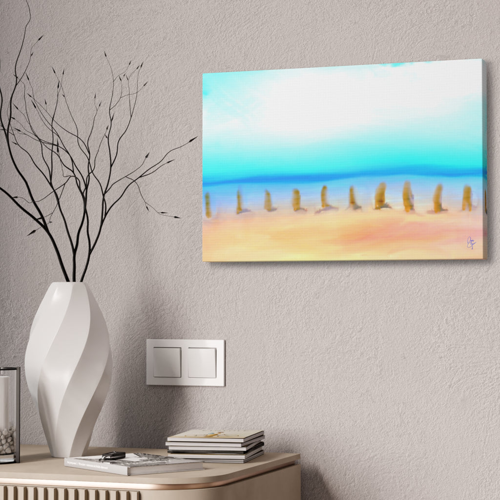 Coastal Sunrise Beach Canvas — Stretched 1.5" Seascape Wall Art