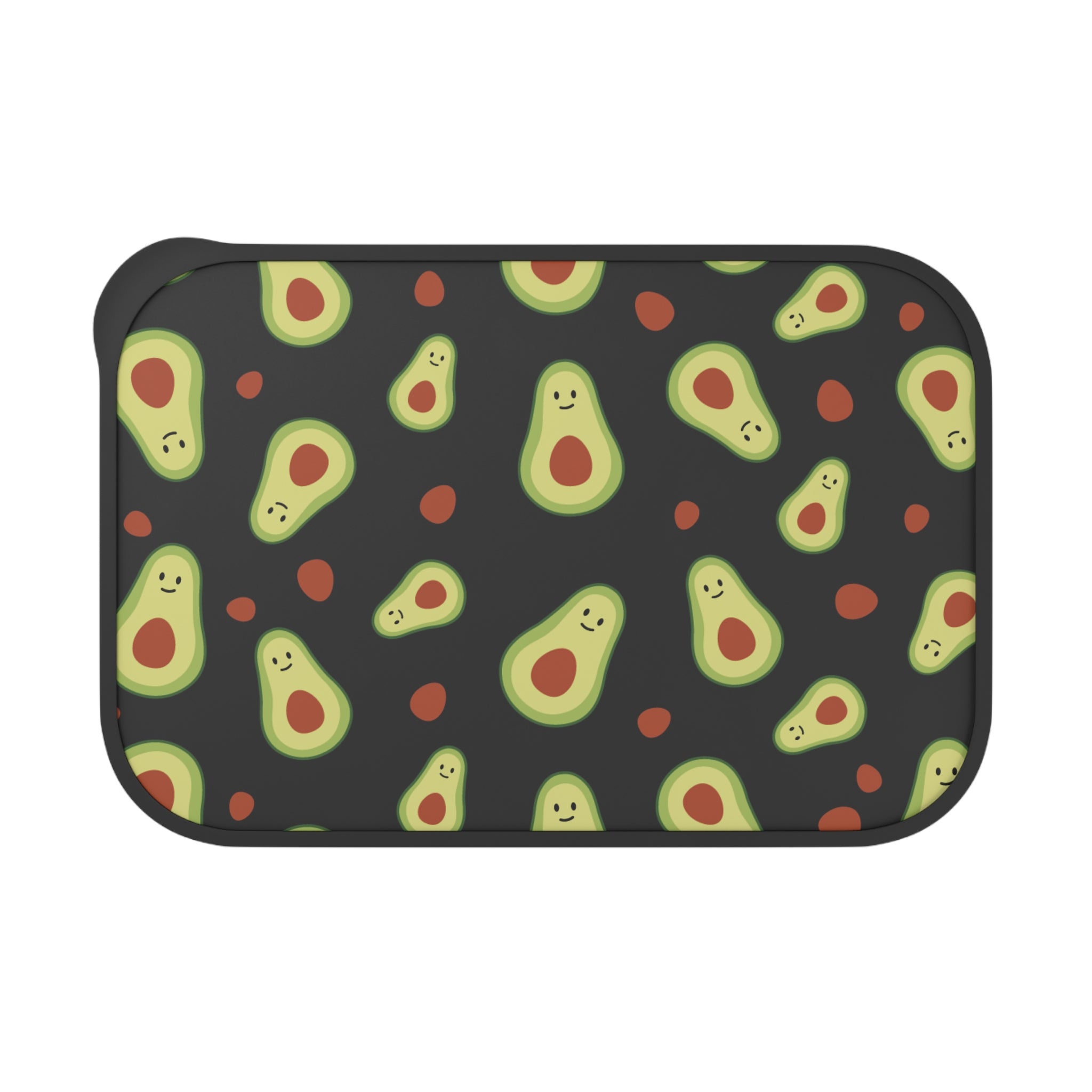 Avocado Pattern PLA Bento Box with Band & Utensils — Eco-Friendly Lunch Container