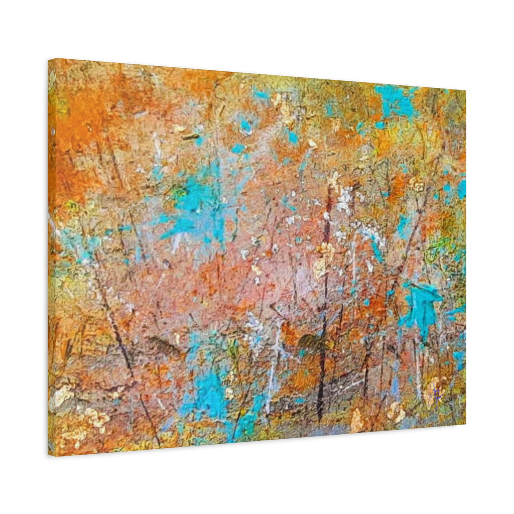 Matte Canvas Wall Art — 'Walk in the Woods' Abstract by Angie Jones (Stretched 1.25")
