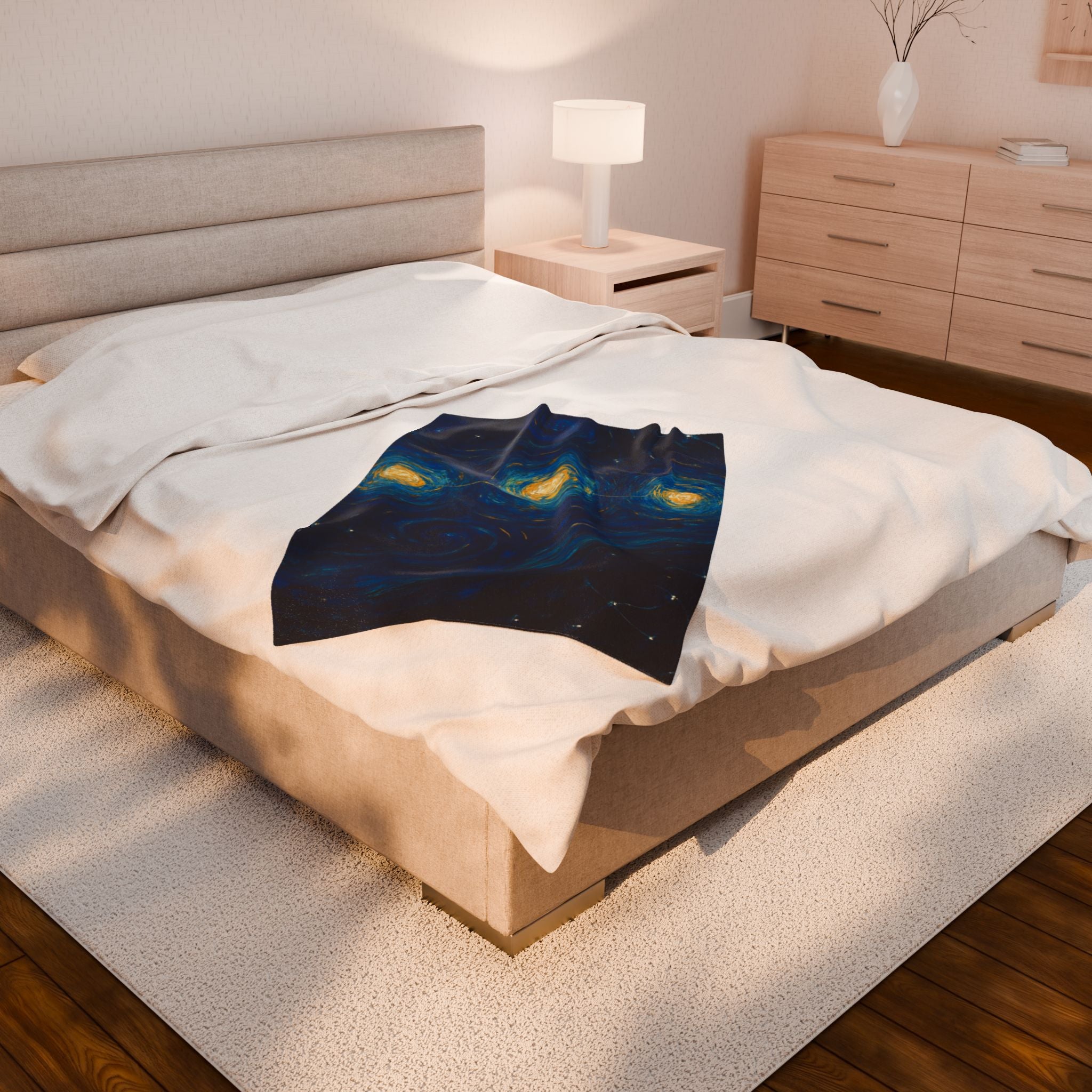 Starry Night Constellation Velveteen Plush Blanket