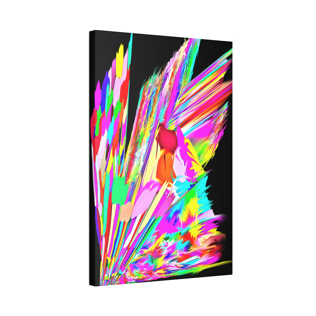 Abstract Neon Burst Canvas Print — Vibrant Pop Art Wall Decor
