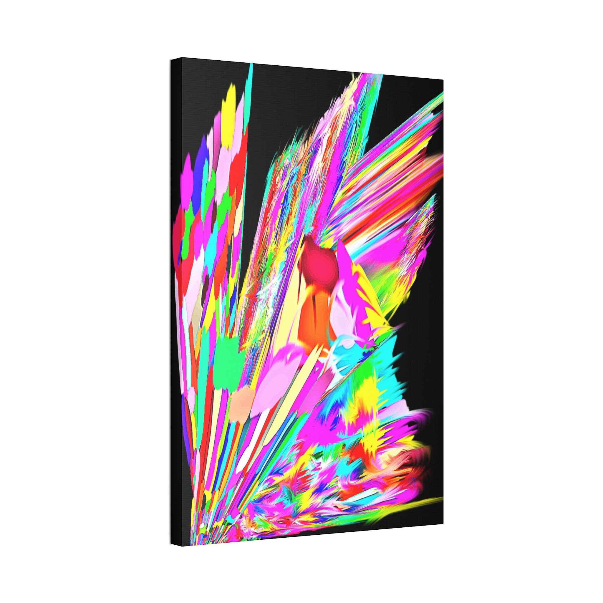 Abstract Neon Burst Canvas Print — Vibrant Pop Art Wall Decor