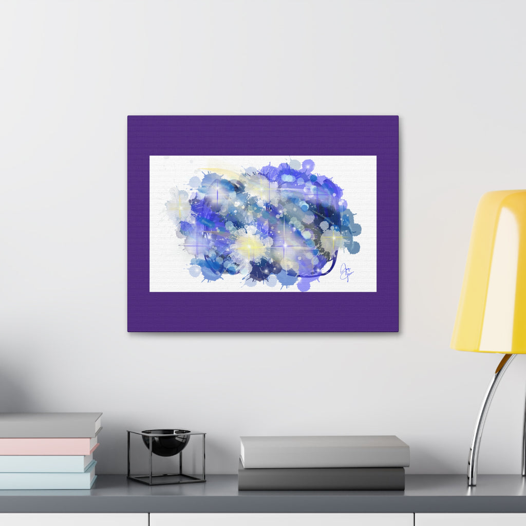 Abstract Blue Galaxy Canvas Print — Stretched 1.5" Wall Art