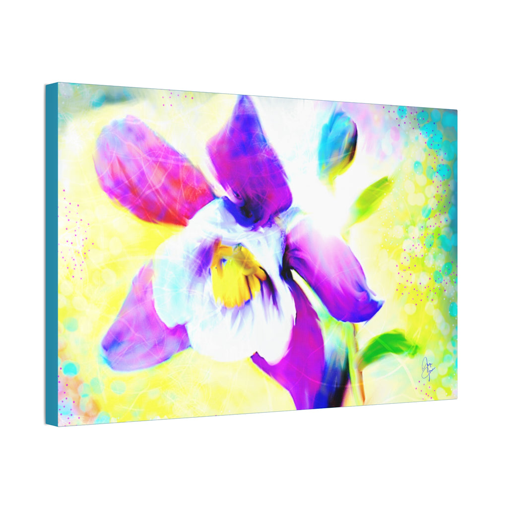 Purple Orchid Canvas Wall Art - Vibrant Floral Stretched Canvas