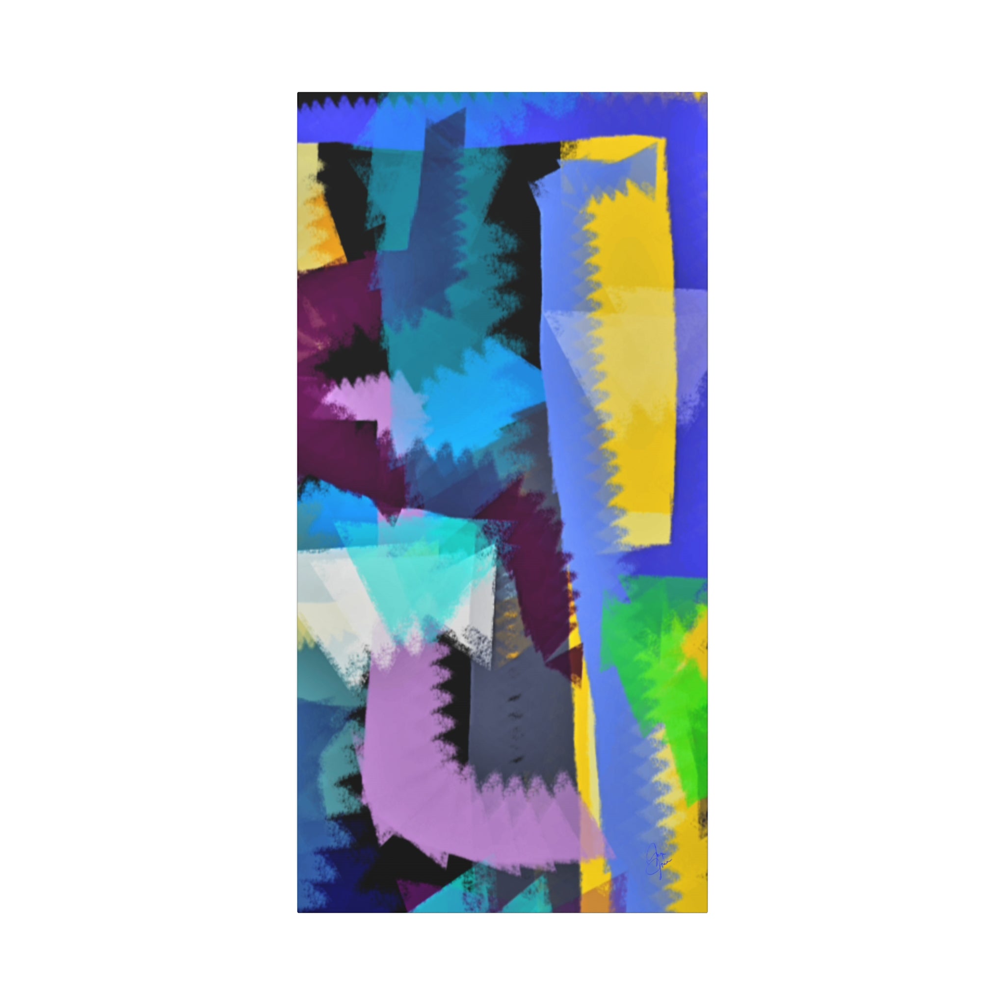 Abstract Color Burst Canvas Print — Vibrant Geometric Wall Art
