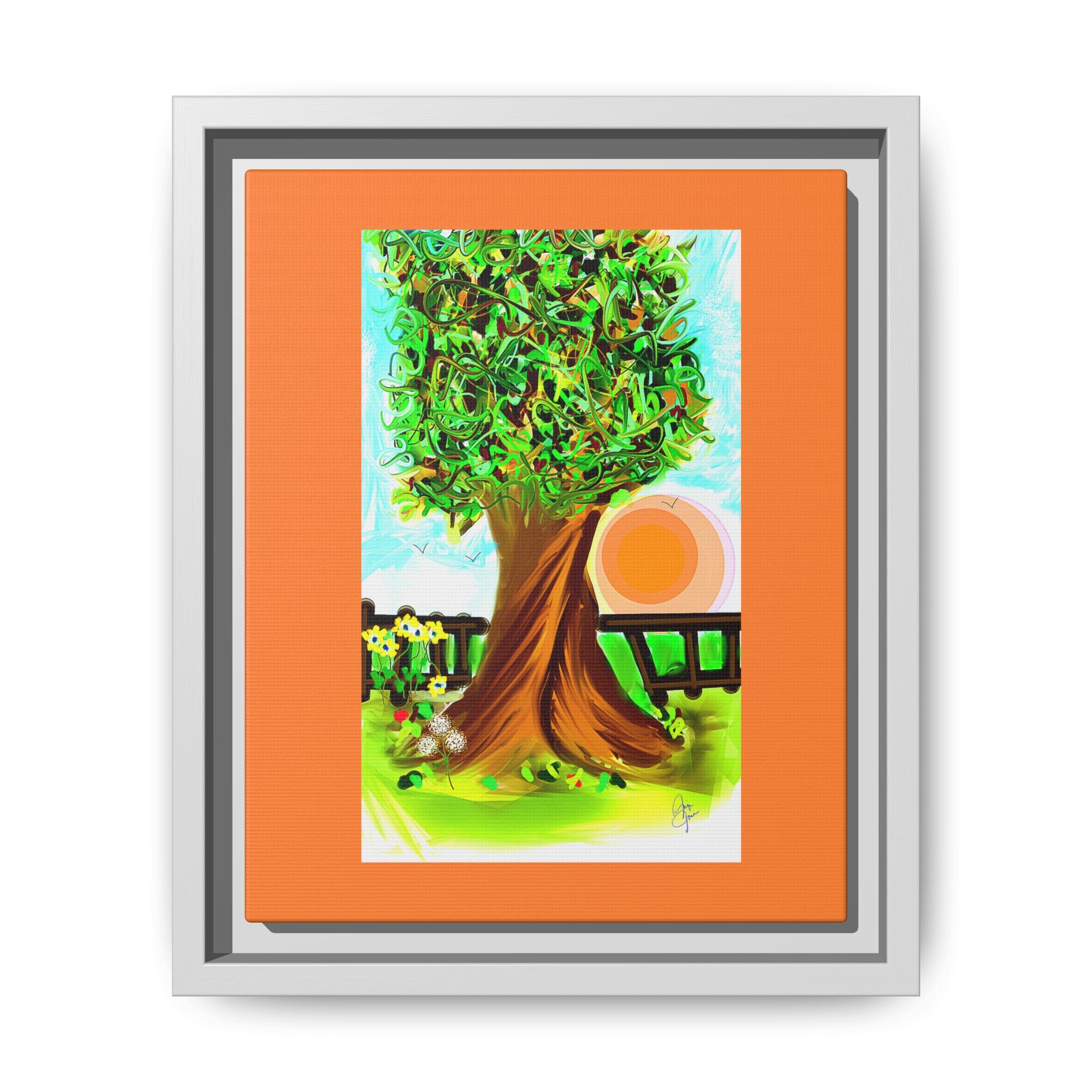 Kid's Favorite Tree Matte Canvas Print — Framed Multi-Color Wall Art