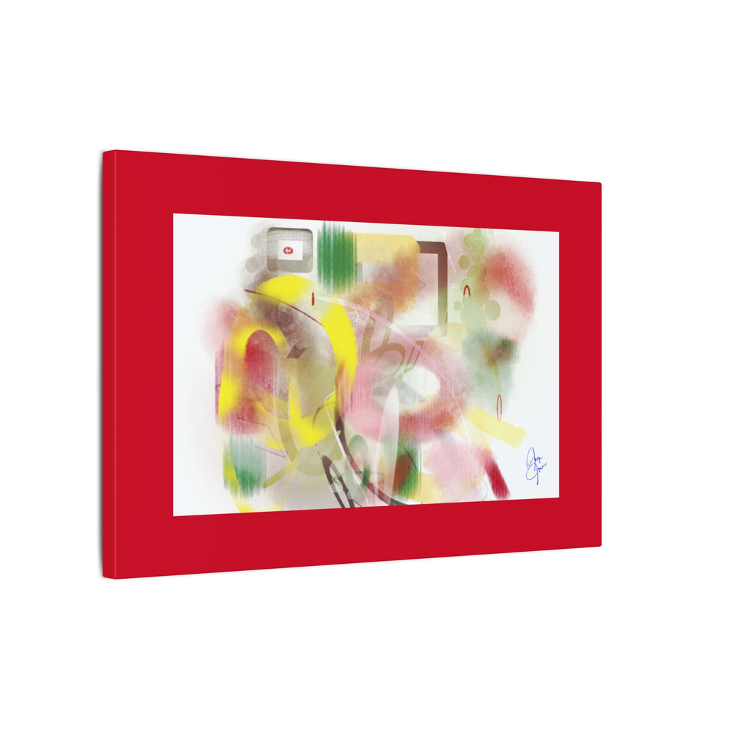 Abstract Color Burst Matte Canvas Wall Art — Green-Edged Stretched Print