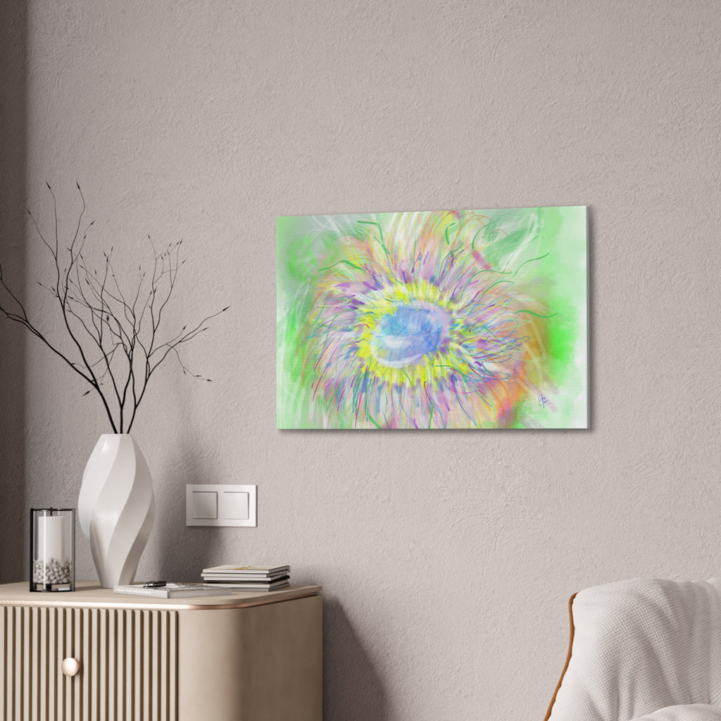 Abstract Pastel Bloom Canvas Print — Floral Wall Art for Living Room & Nursery