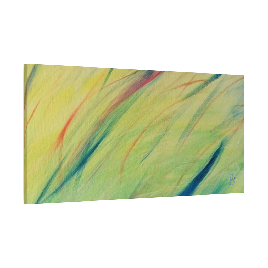 Abstract Windblown Grasses Matte Canvas Wall Art