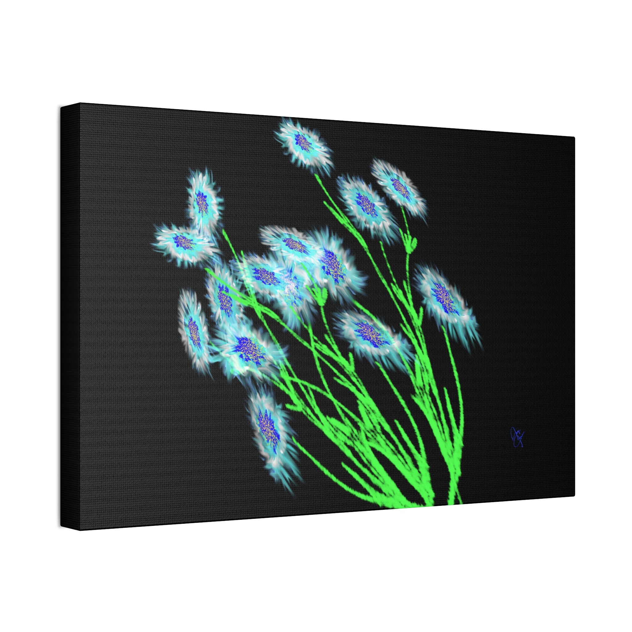 Neon Wildflower Canvas Print