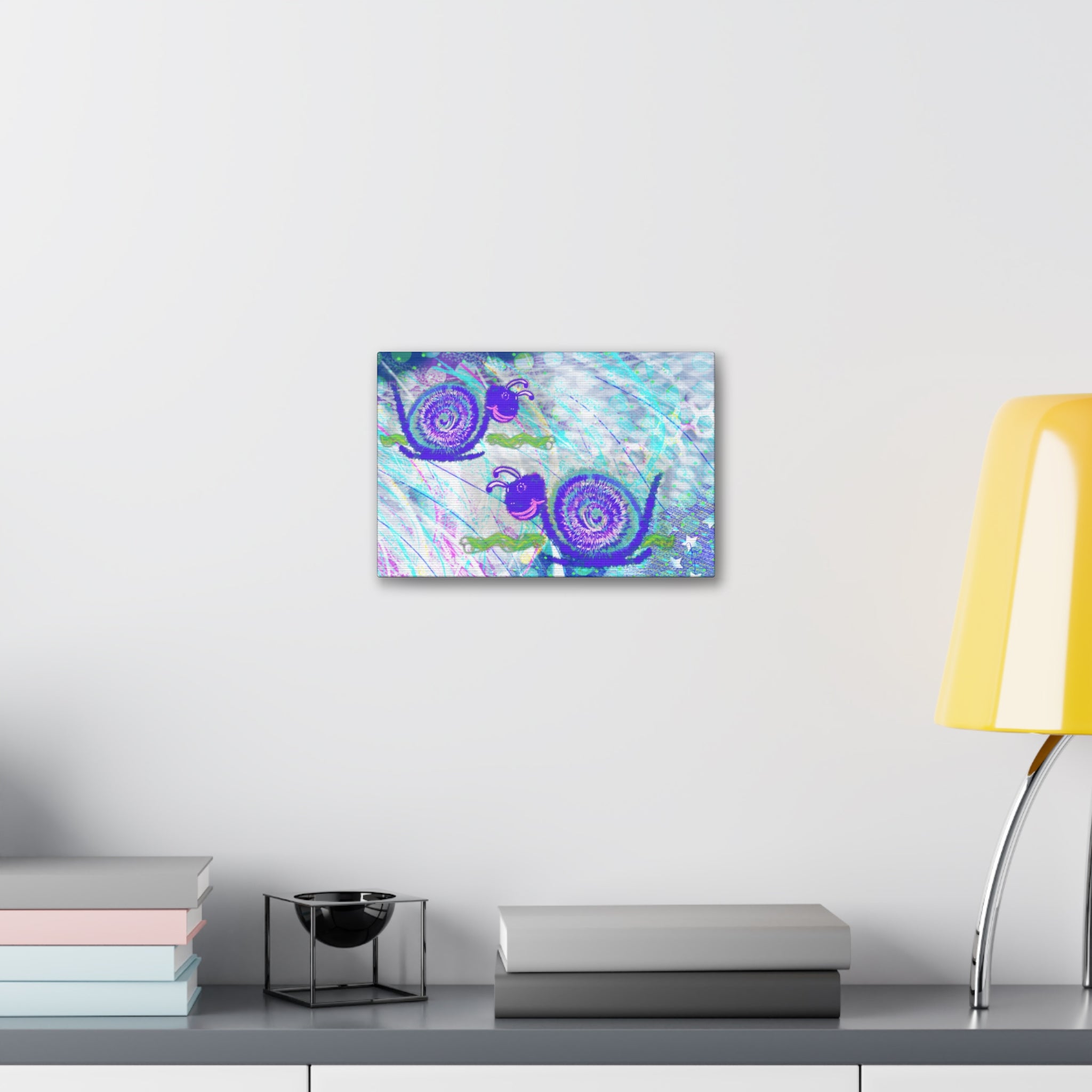 Cute Snail Nursery Wall Art Canvas – Stretched 1.5"