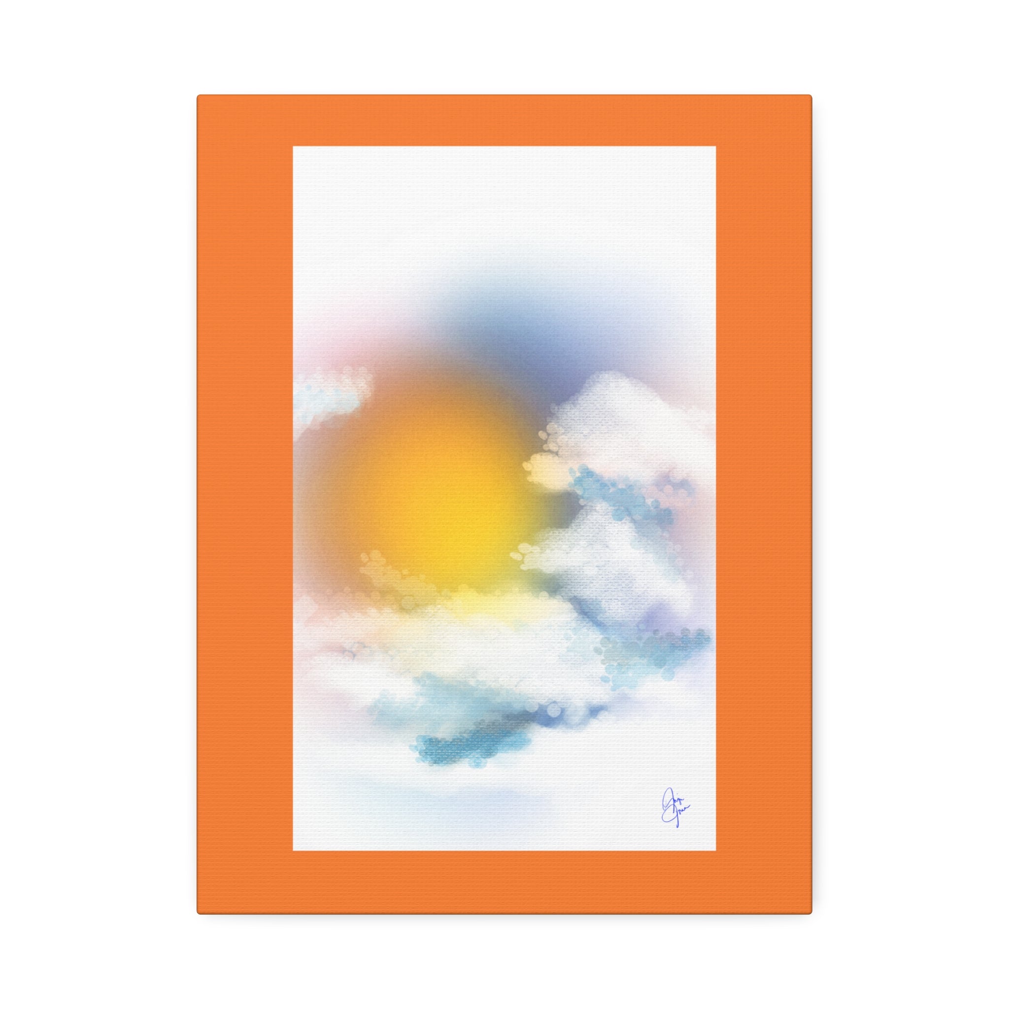 Sunrise Sky Canvas Print — Soft Cloud Wall Art, Serene Morning Decor