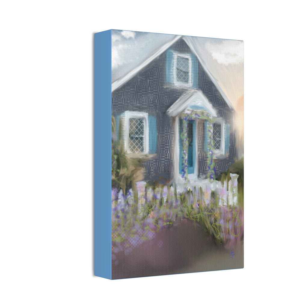 Coastal Cottage Garden Canvas Print — Stretched 1.5" Wall Art