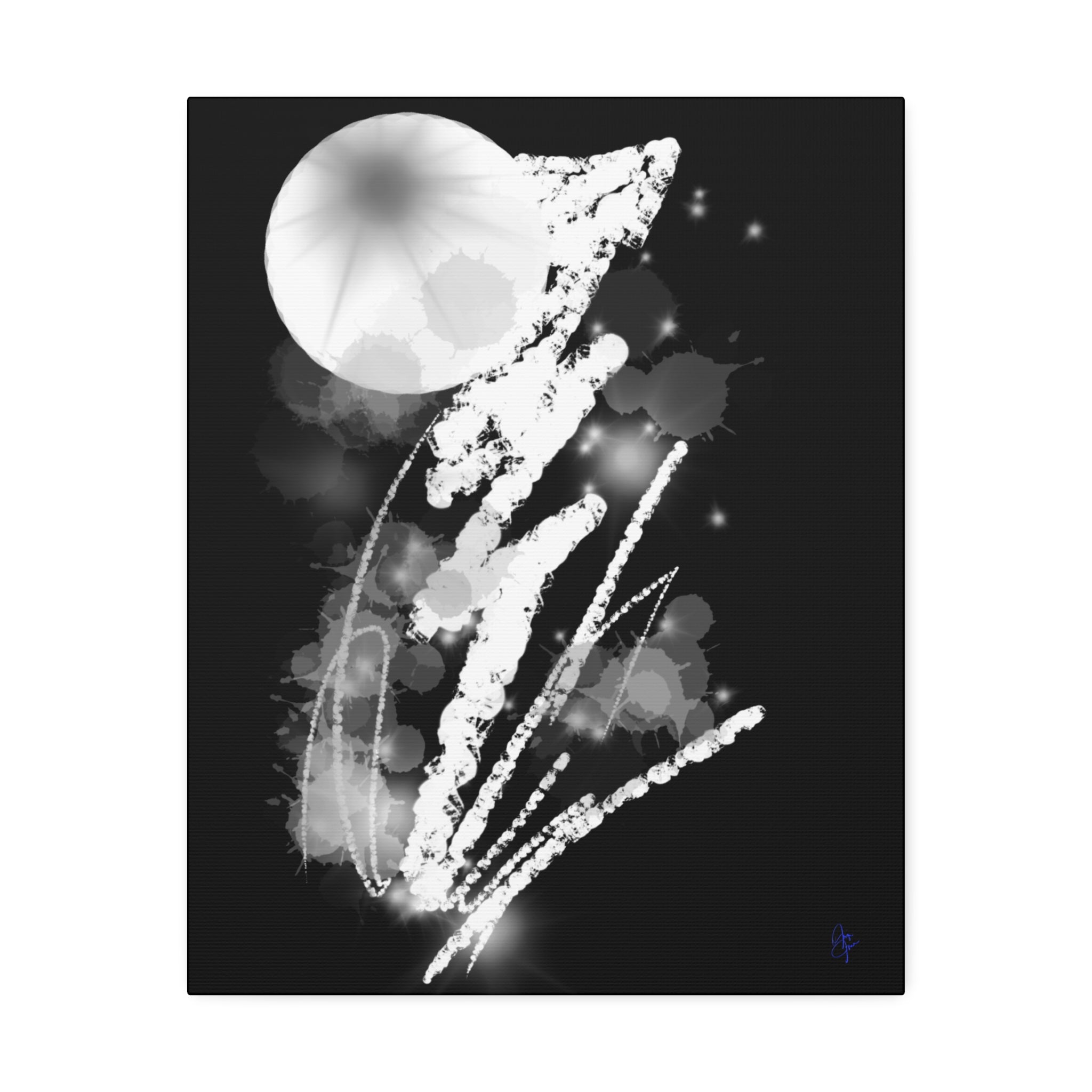 Canvas Stretched Art Print — "When lightning strikes"