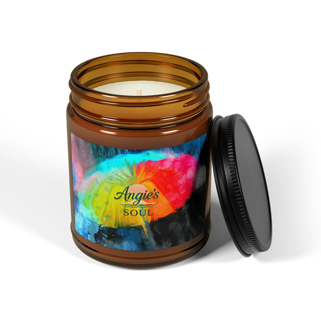 Soy Candle - 'Angie's Soul' Amber Jar Scented Candle (Multi-Size)