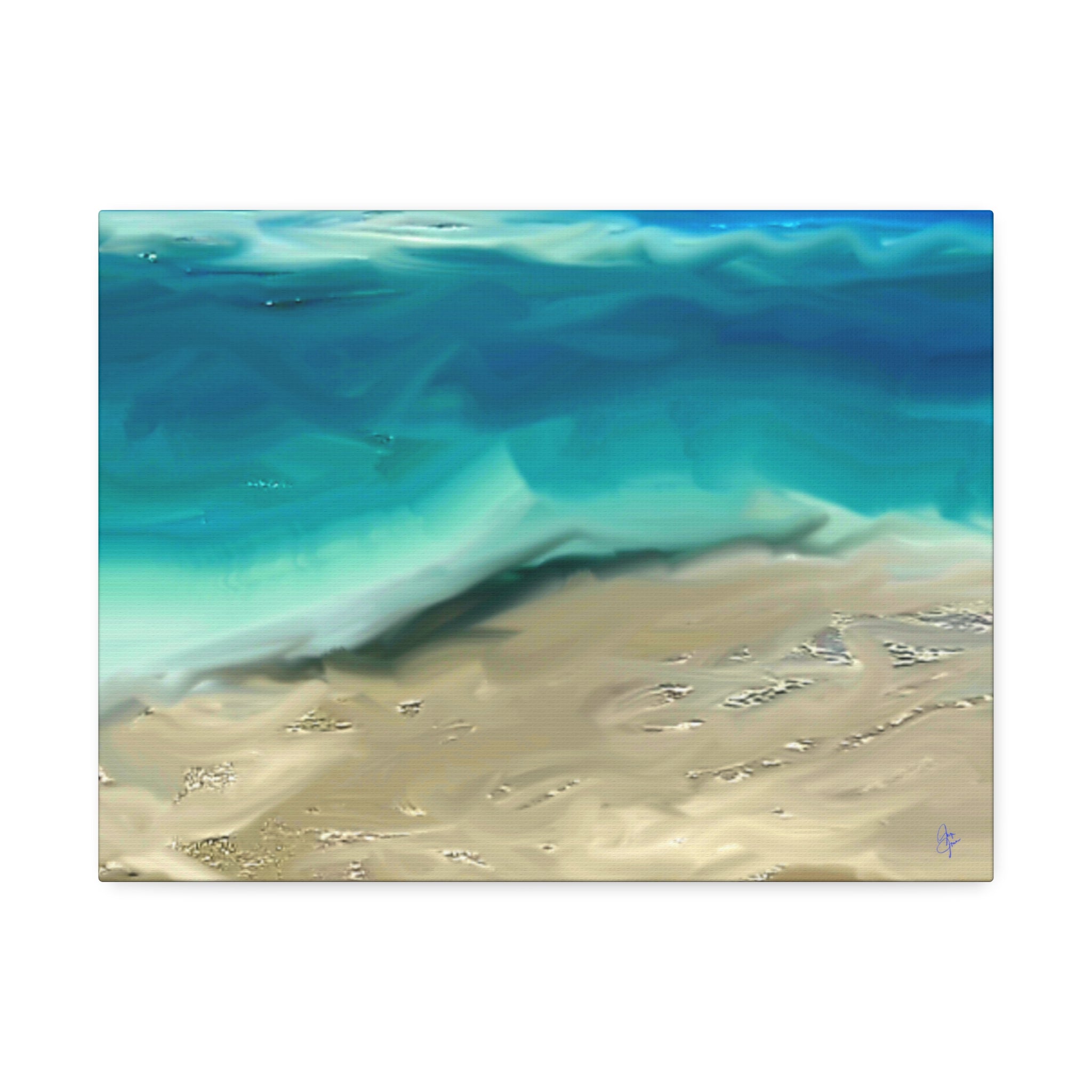 Ocean Waves Canvas Wall Art — Coastal Beach Seascape Canvas Print