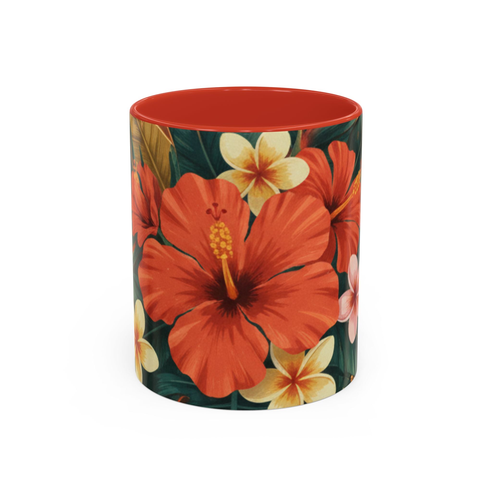 Hibiscus Tropical Coffee Mug — Floral Island Accent Mug (11/15 oz)