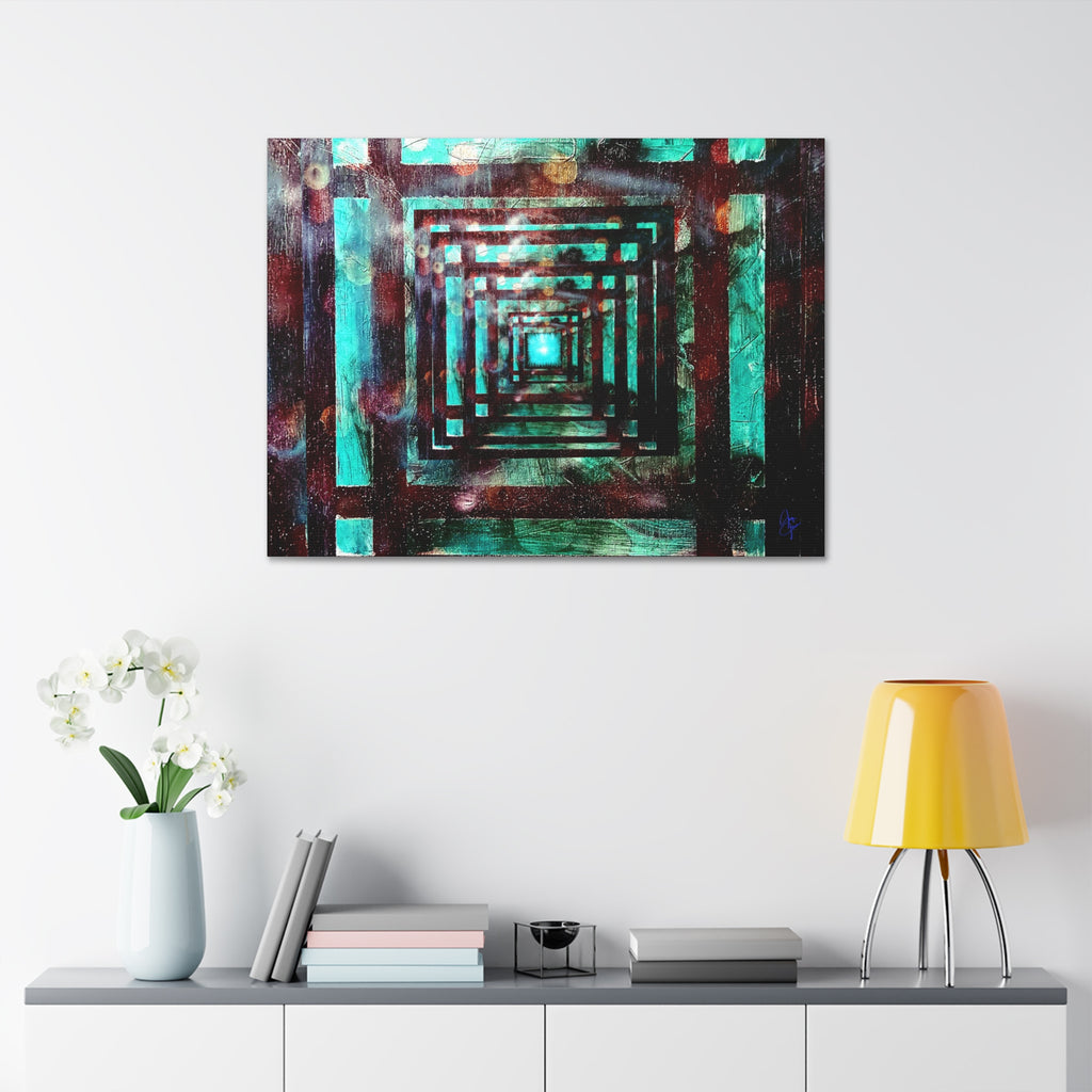Inspirational Wall Art Canvas — "There's always a light at the end of the tunnel"