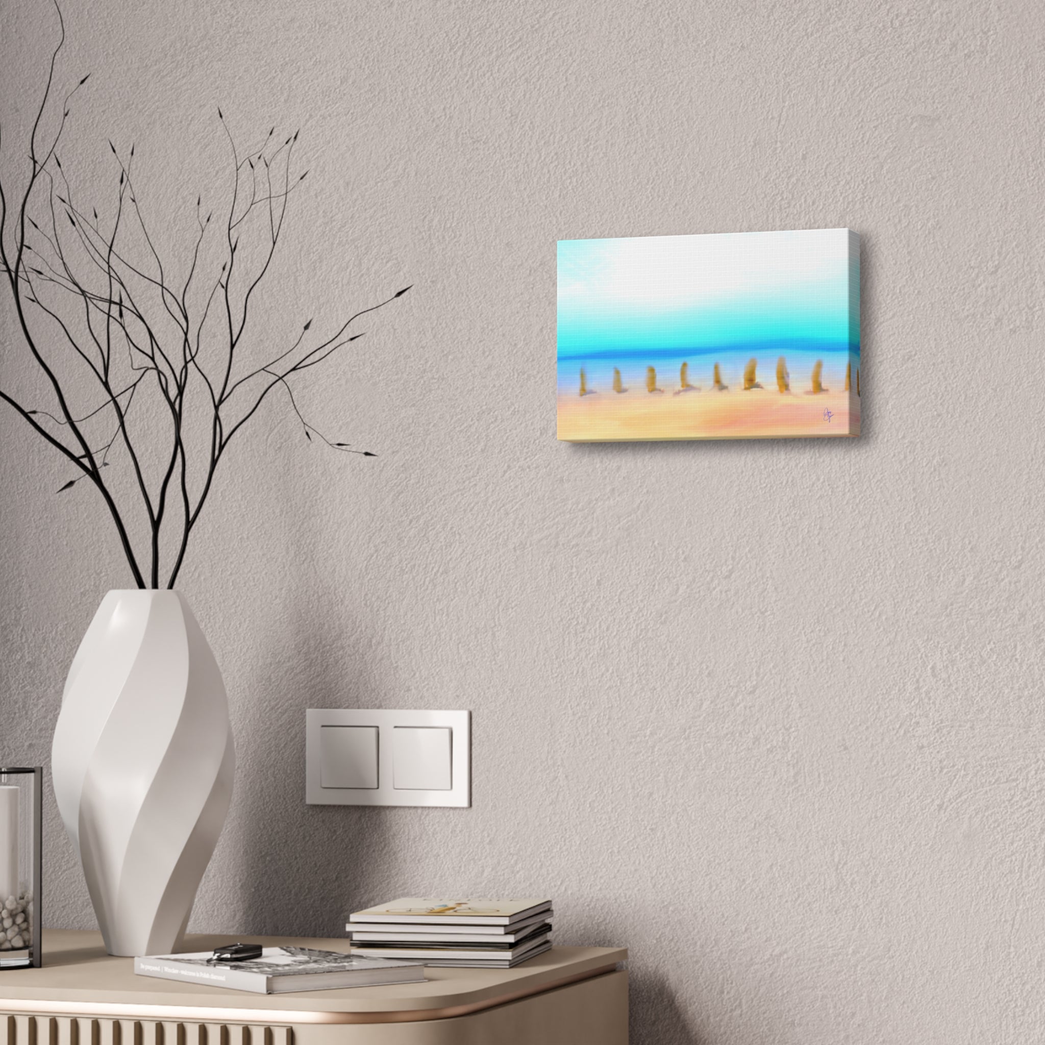 Coastal Sunrise Beach Canvas — Stretched 1.5" Seascape Wall Art