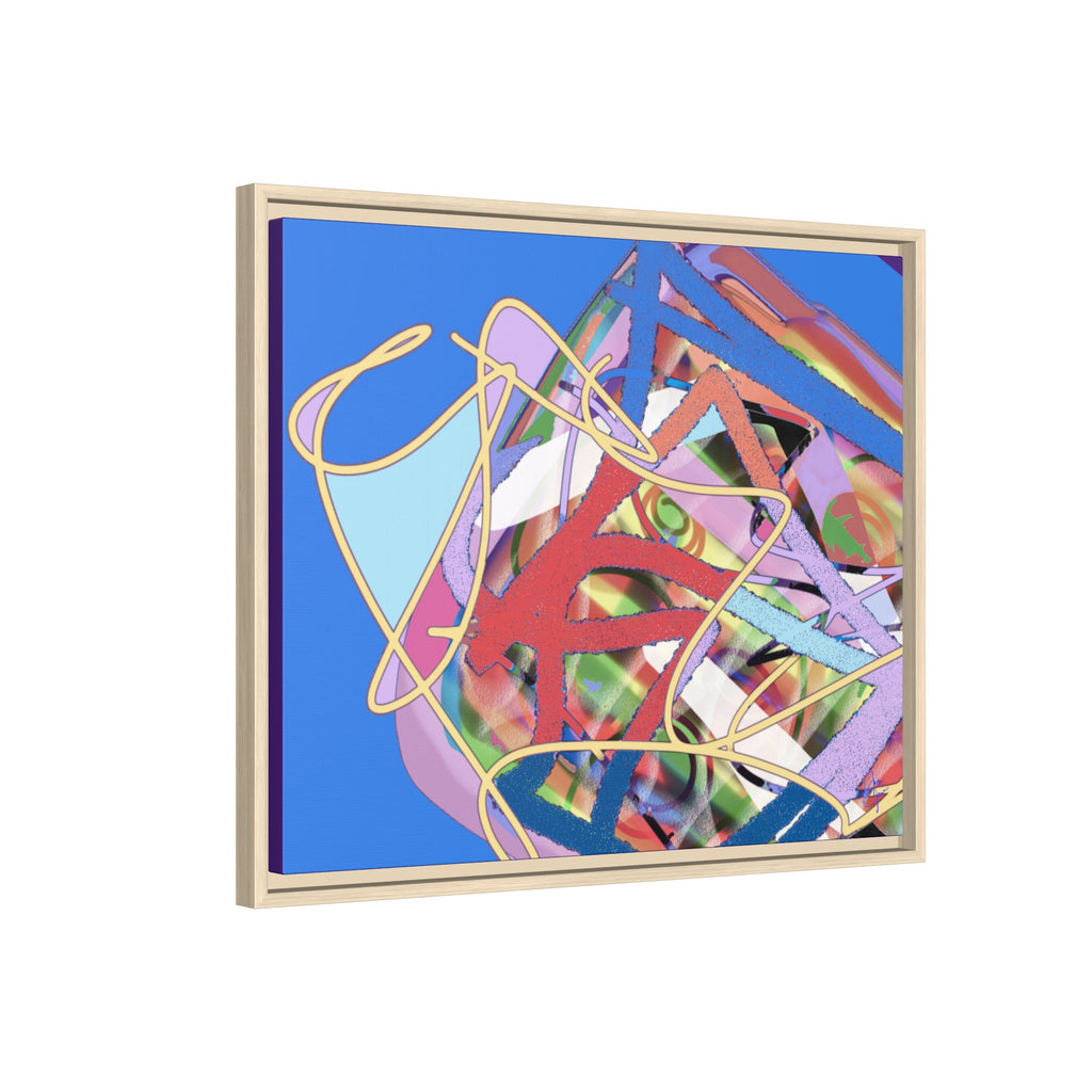 Abstract Multi‑Color Framed Canvas Art – Vibrant Modern Wall Decor