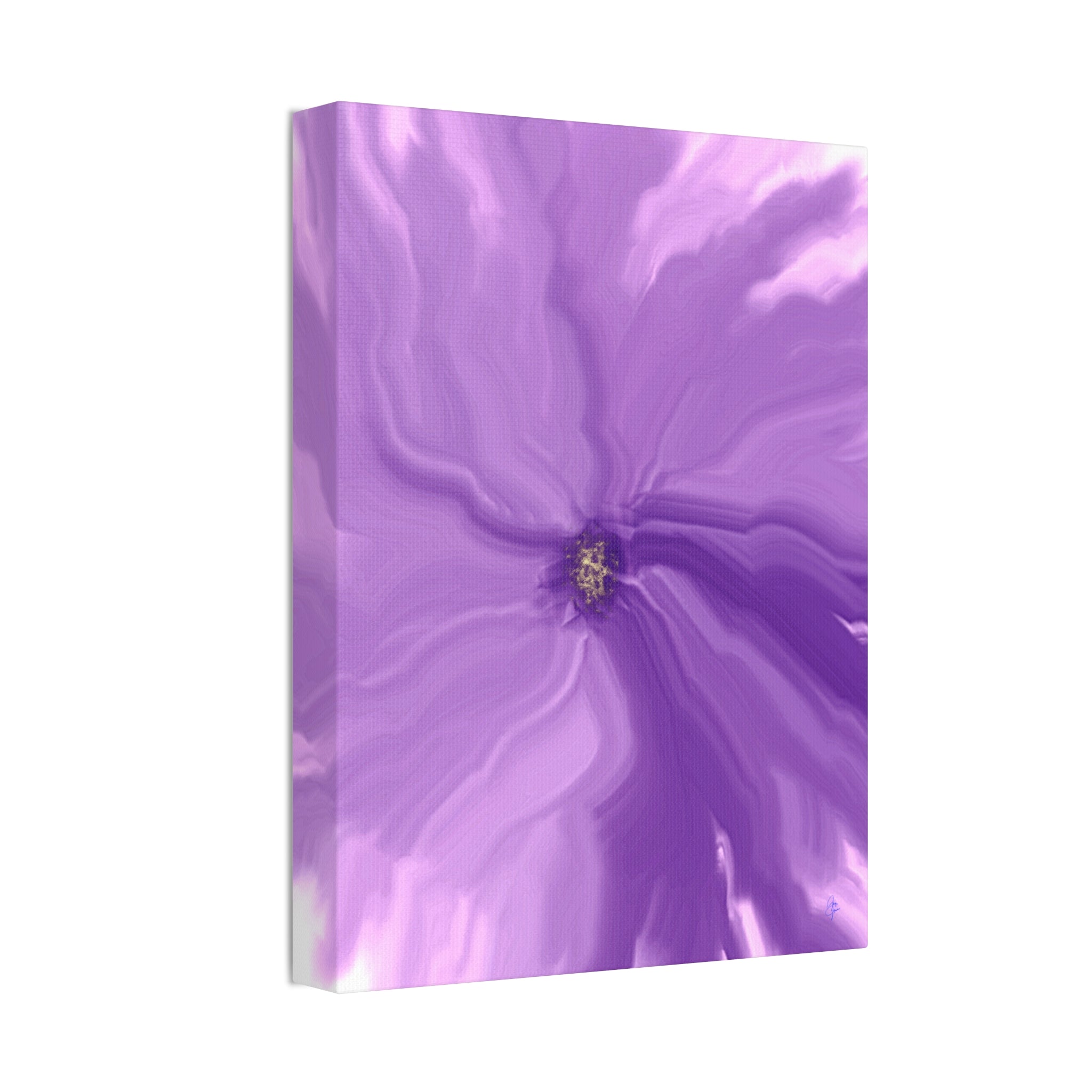 Abstract Purple Swirl Canvas Art – Stretched 1.5"