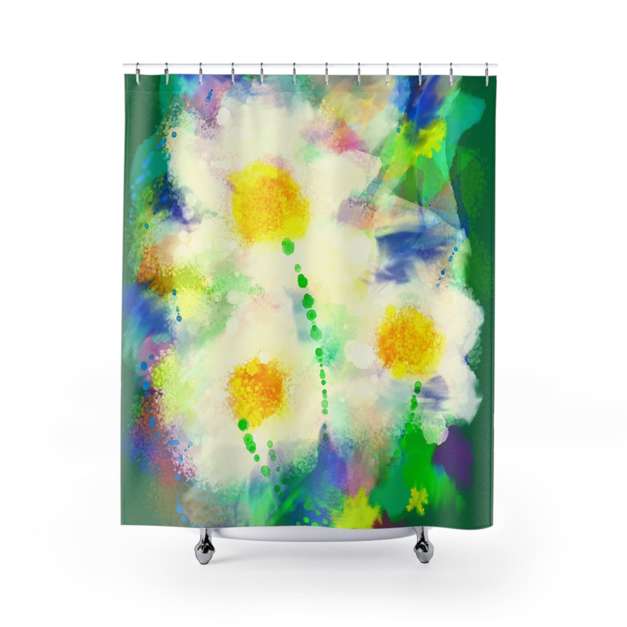 Floral Watercolor Shower Curtain