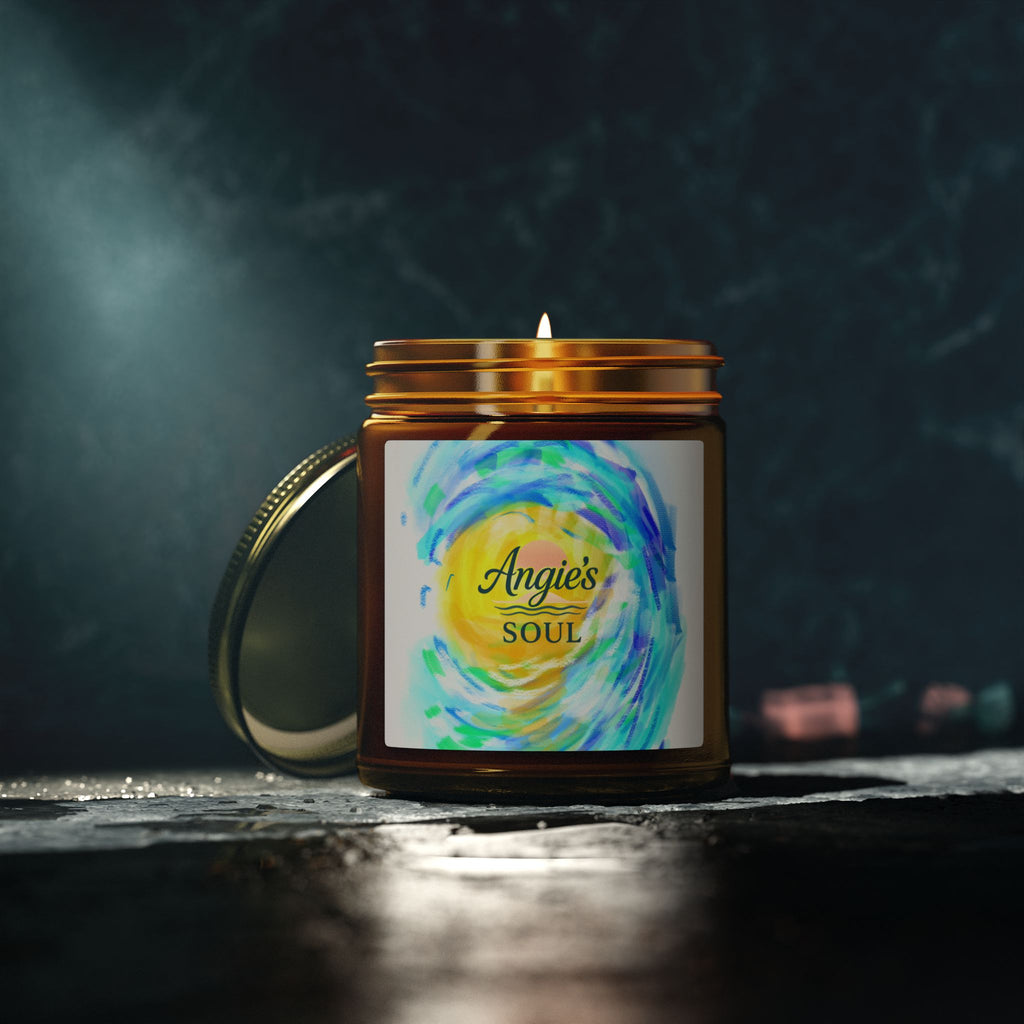 Coconut Apricot Scented Candle (4oz/9oz) — "Angie’s Soul" Jar Candle